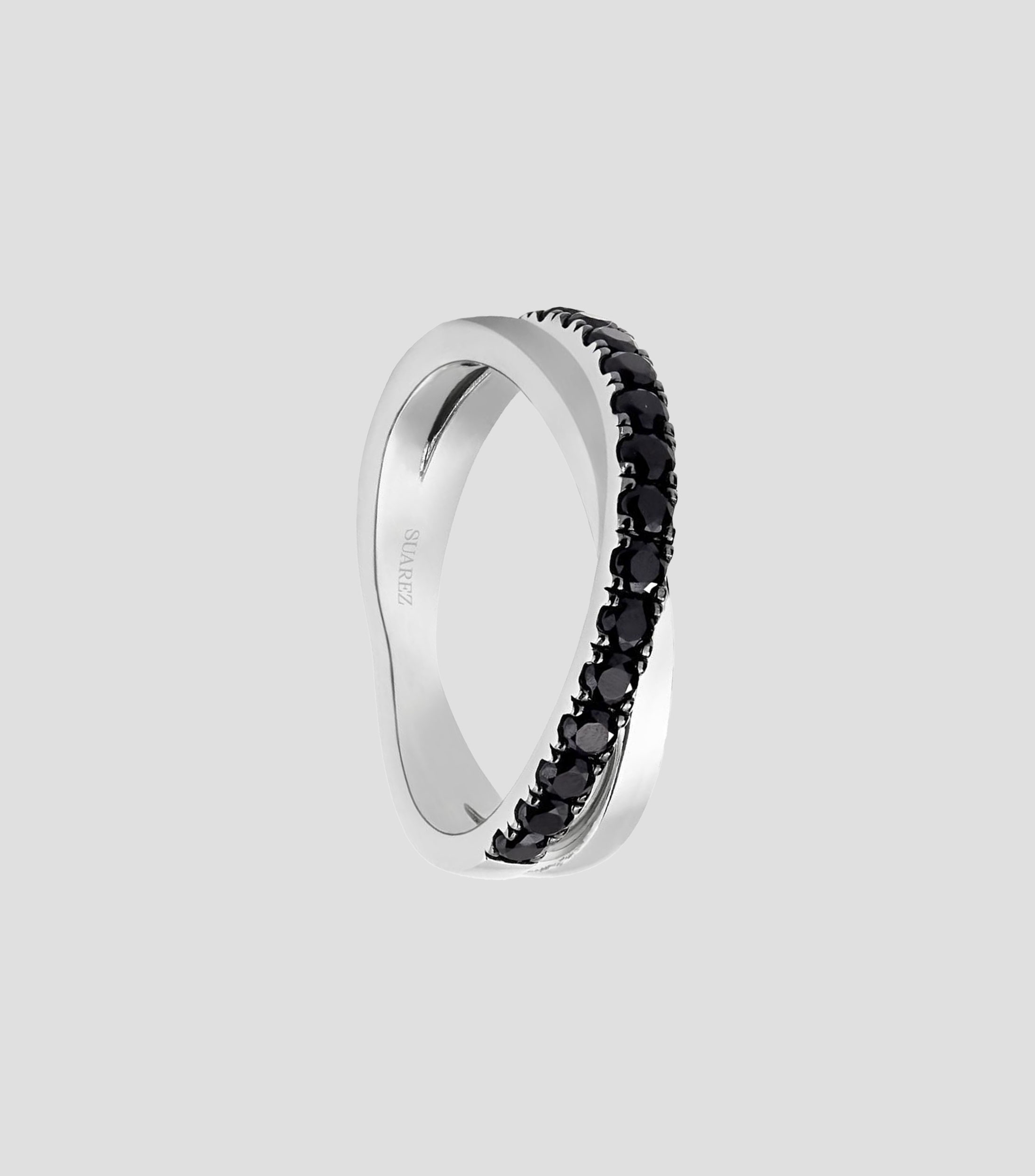 Anillo cruzado en plata .925 Argento con espinelas Mujer