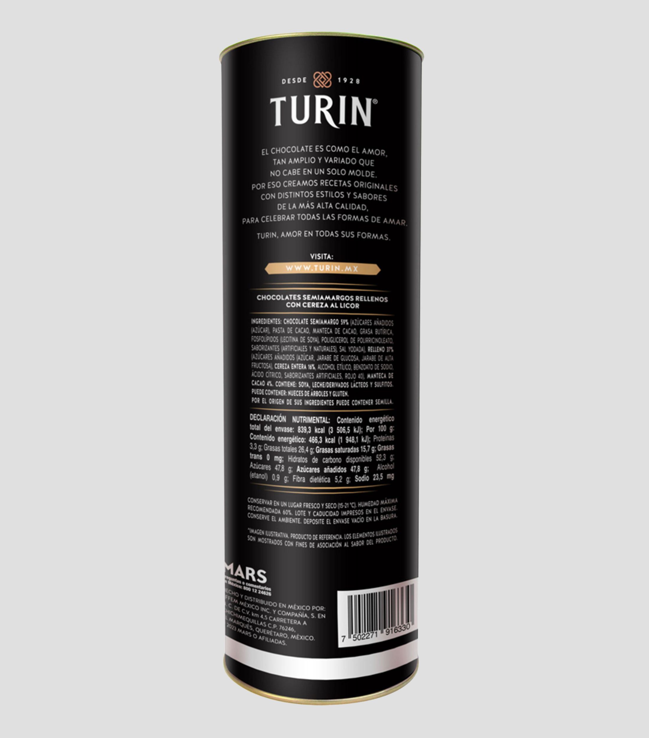 Chocolates licor Cereza Tubo,180 g
