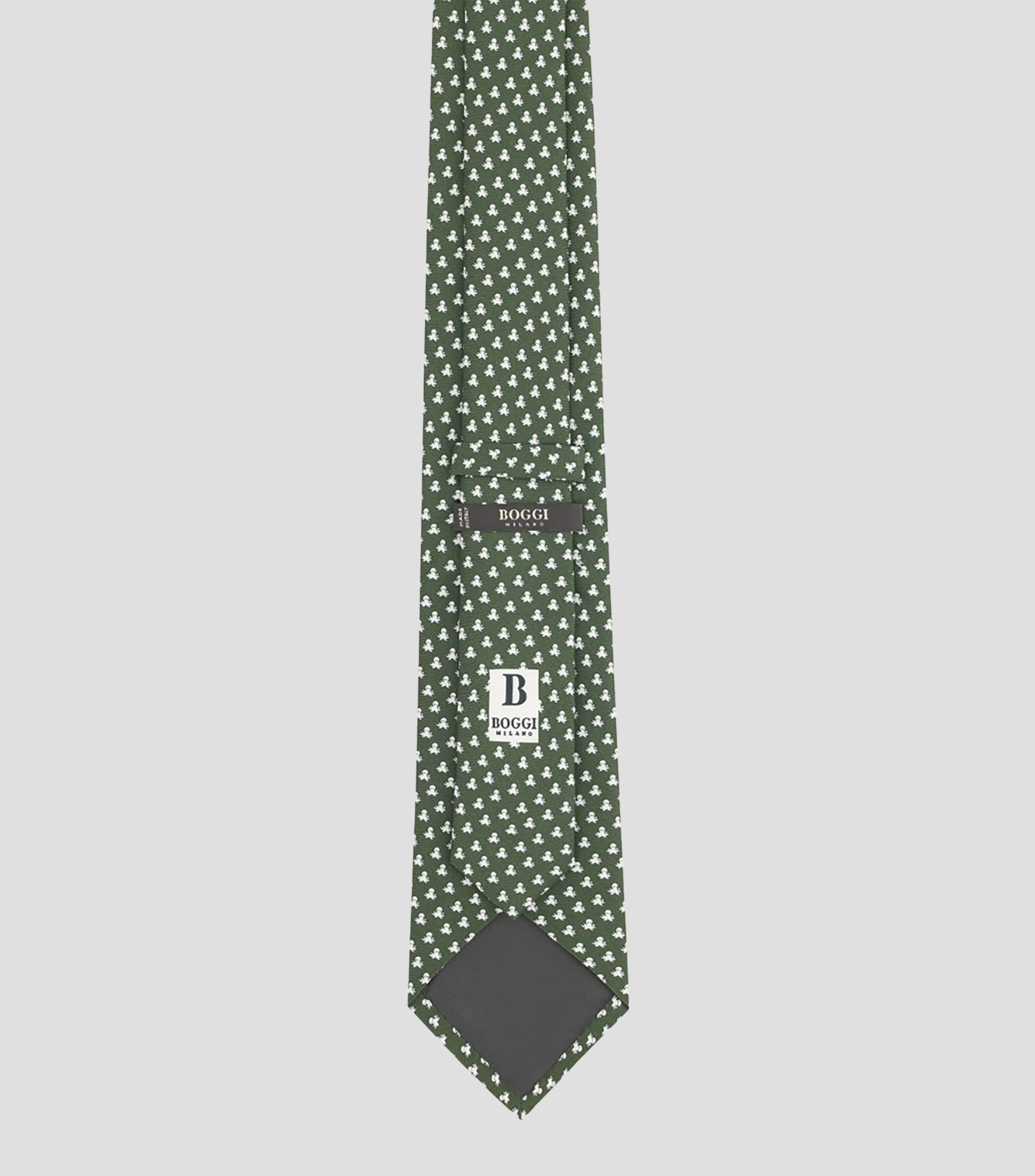 Corbata ancha de seda estampada
