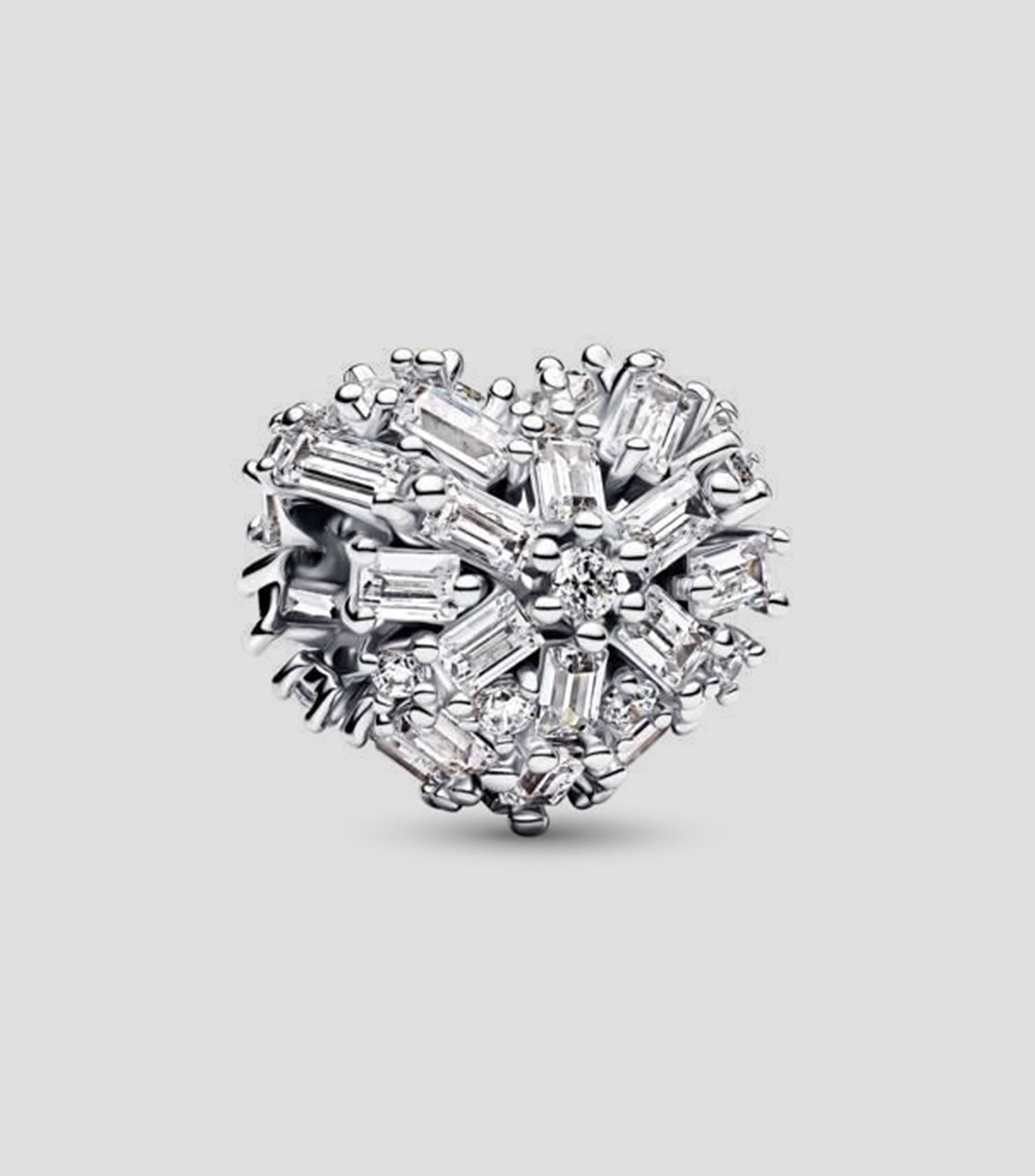 Charm de corazón en plata .925 con circonitas Mujer
