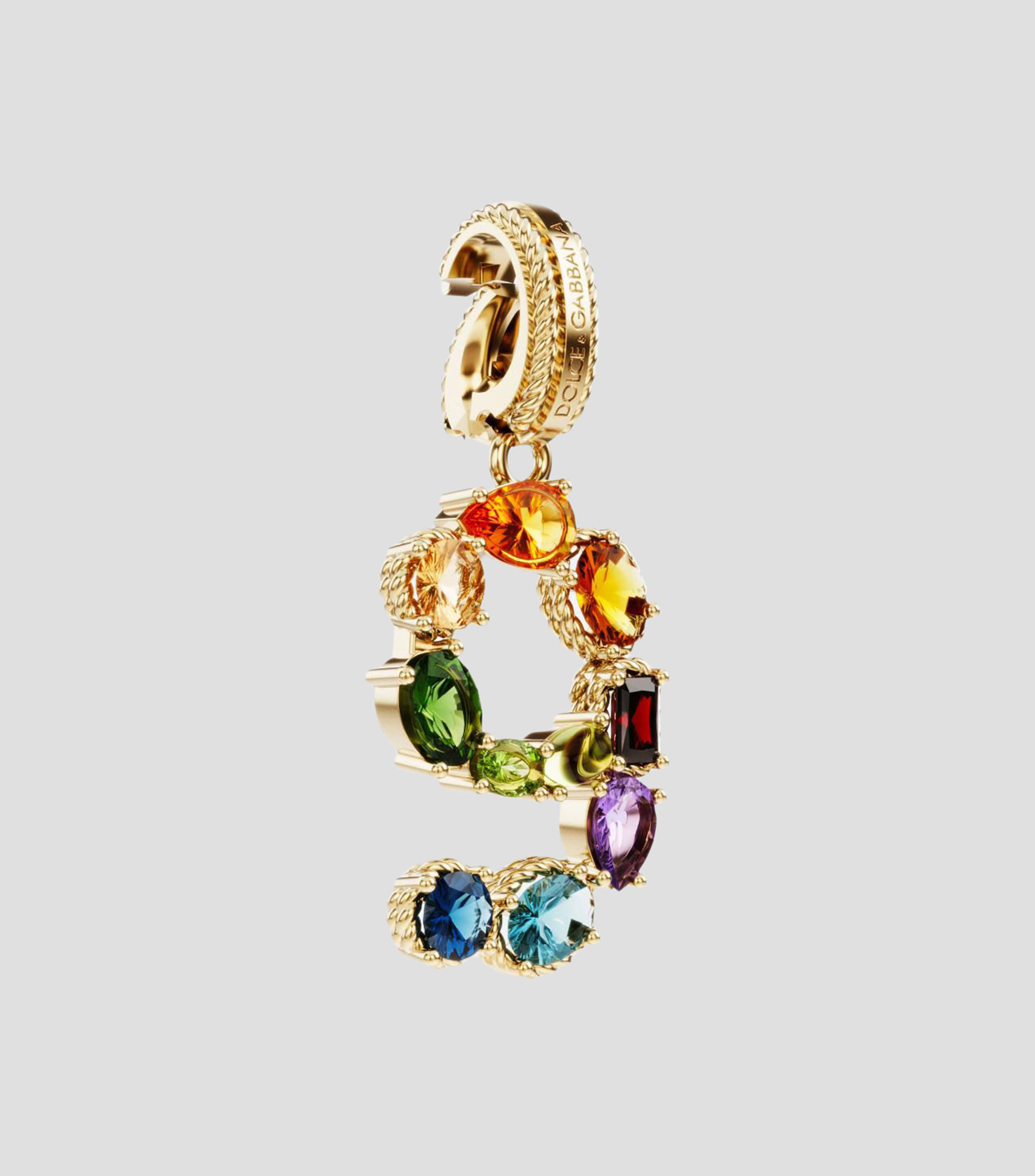 Charm en Oro de 18 Kilates Mini Número 9 Mujer