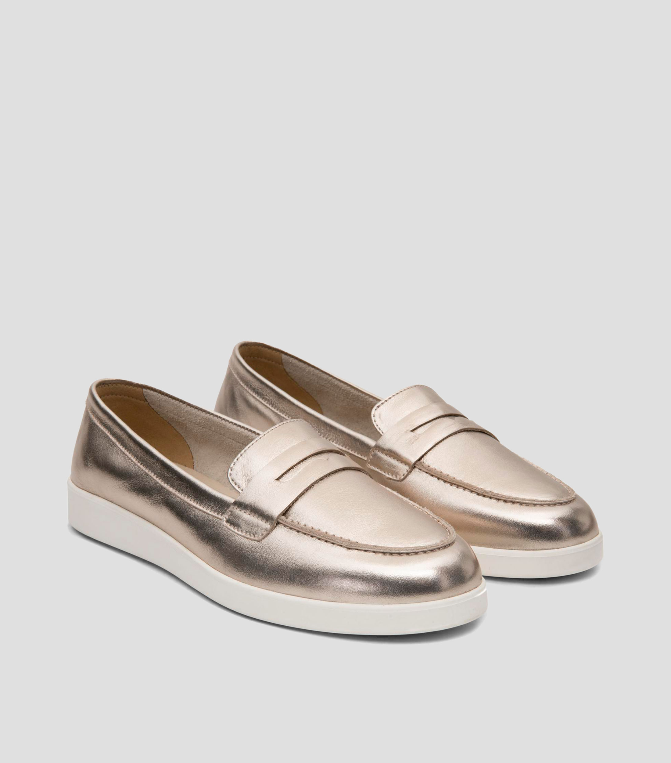 Mocasines Maggie en piel con cinta Mujer