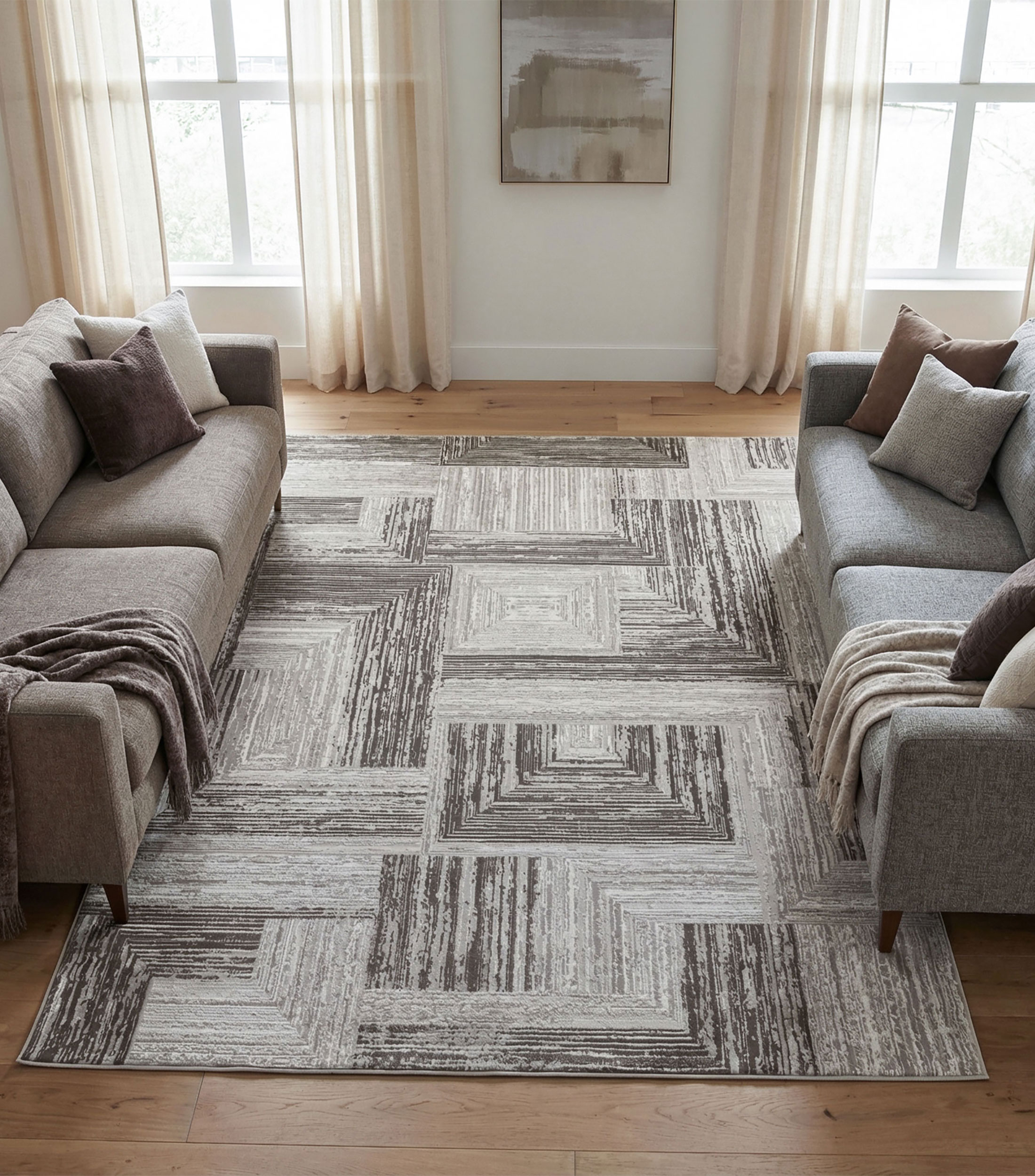 Tapete decorativo Laisha en poliéster 340 x 240 cm