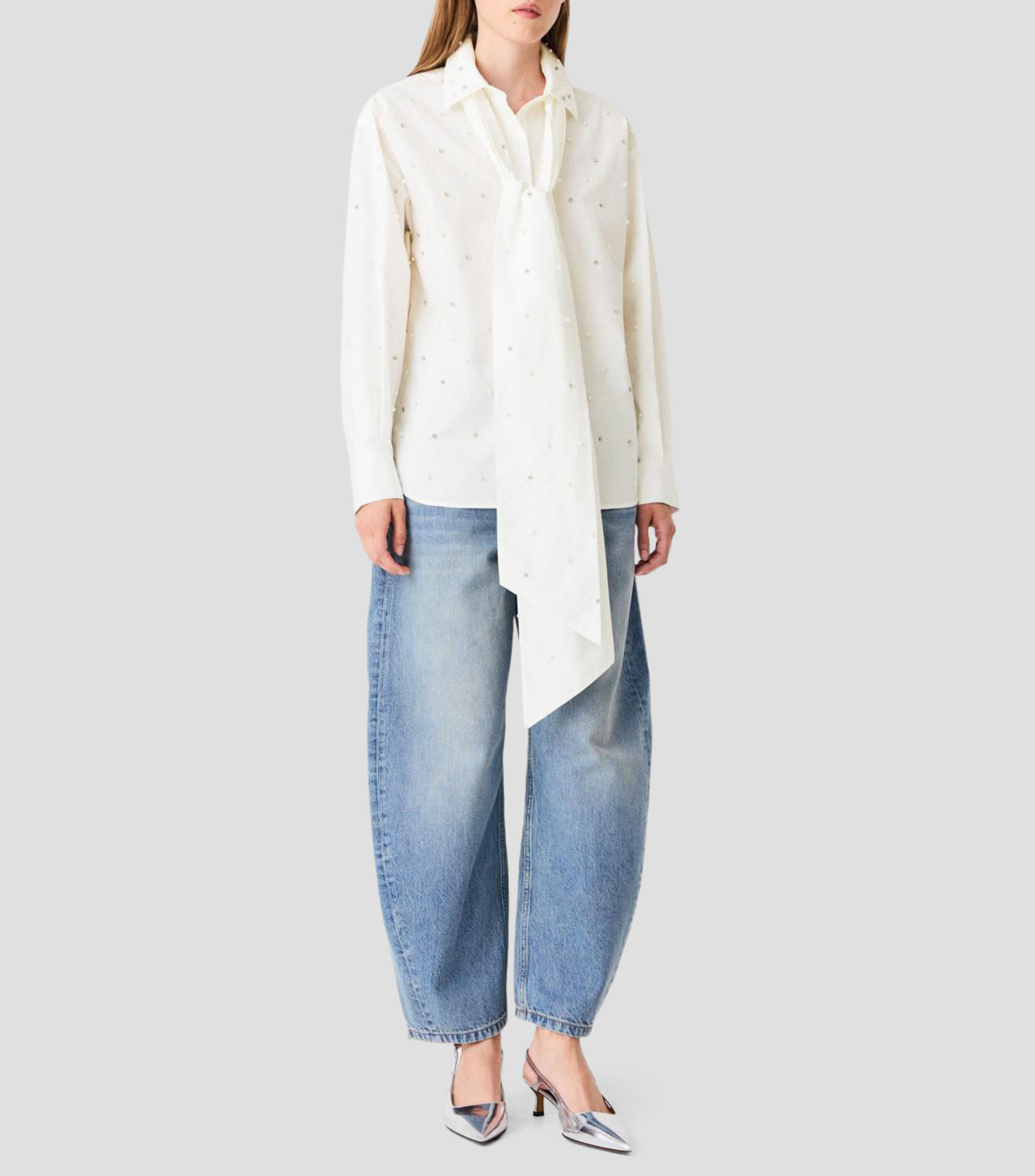 Camisa sólida manga larga 126Chobolinay Mujer