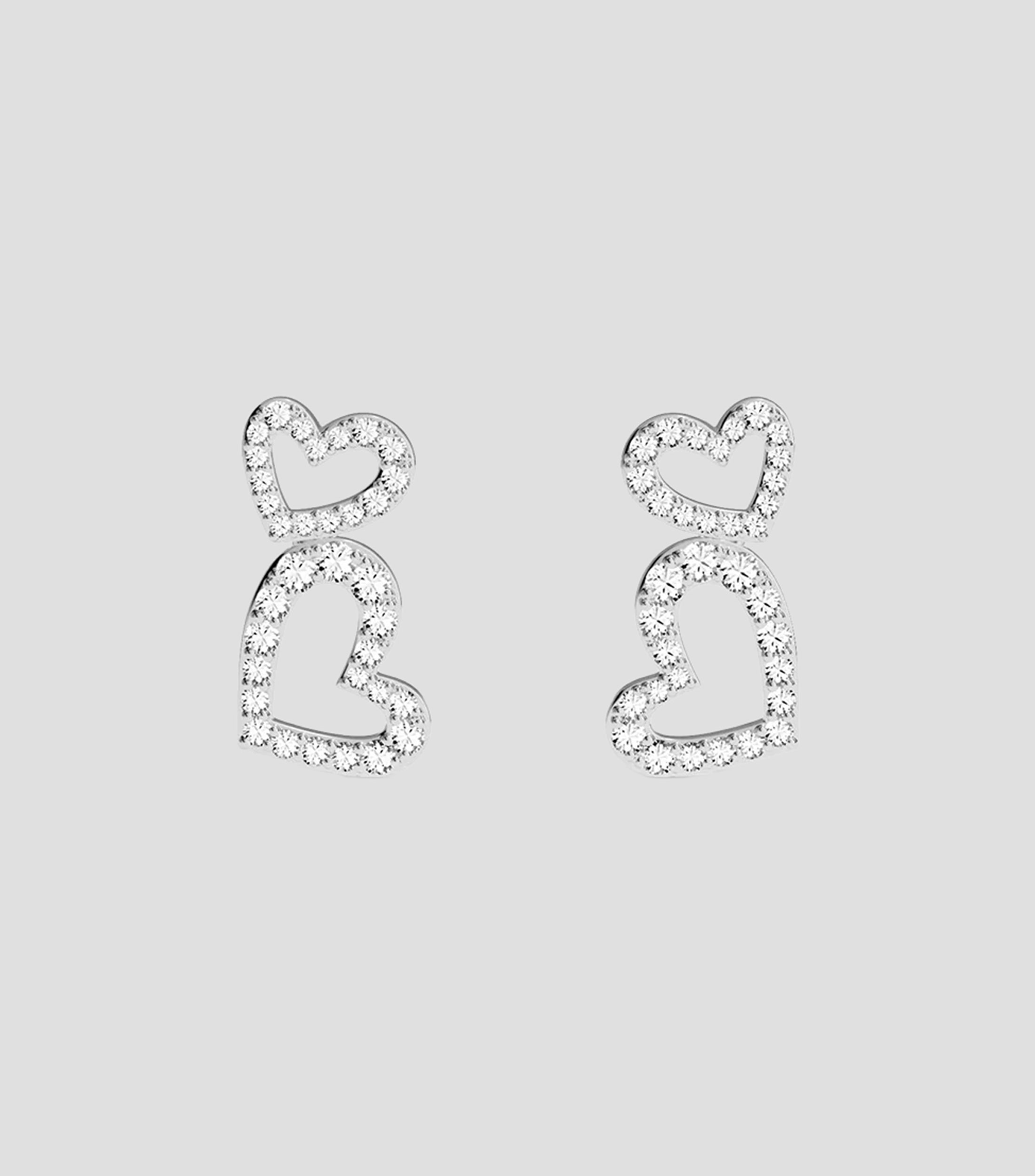 Aretes en plata .925 con zirconias cúbicas Mujer