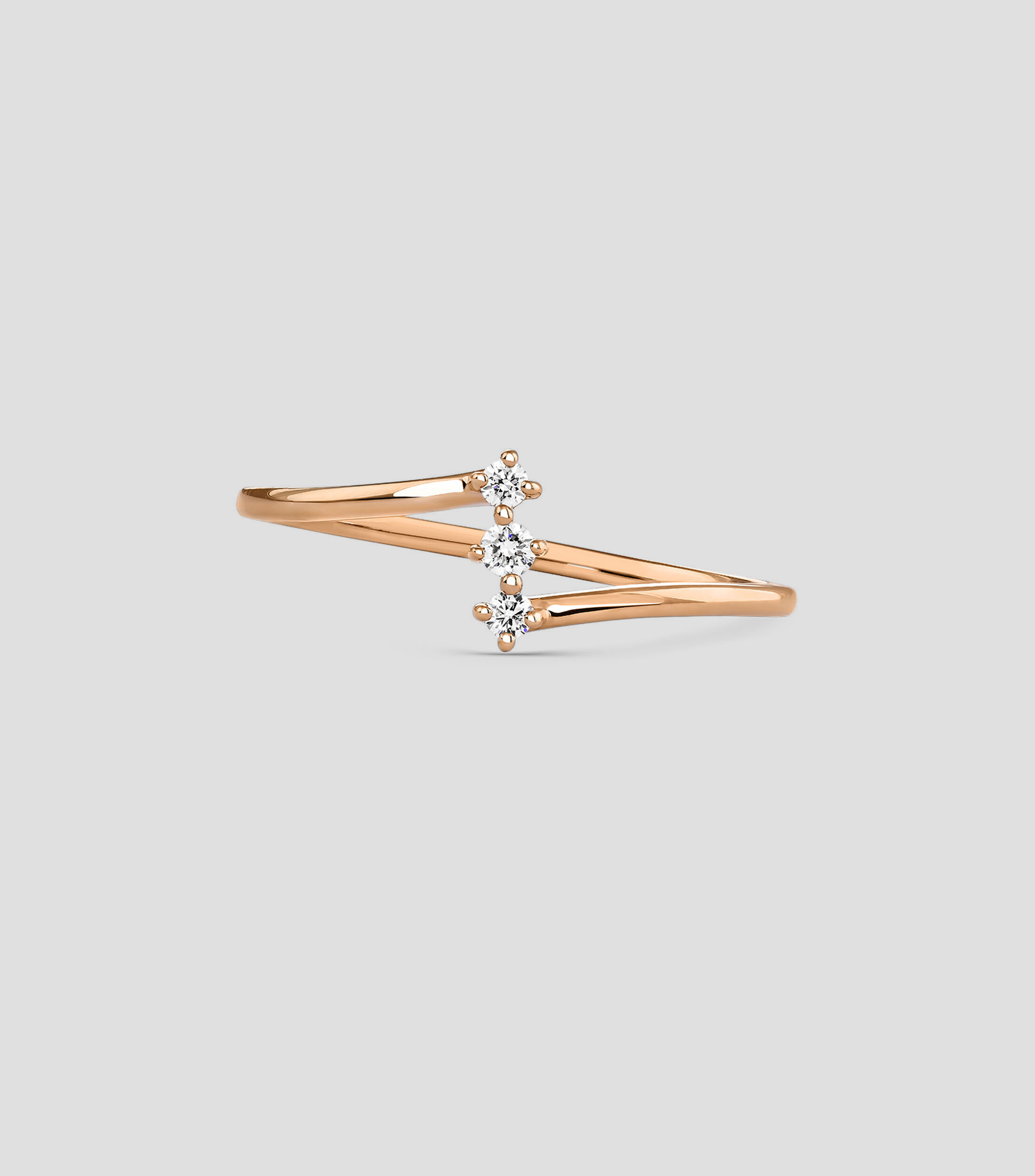 Sortija en Oro rosa Orion con diamantes Mujer