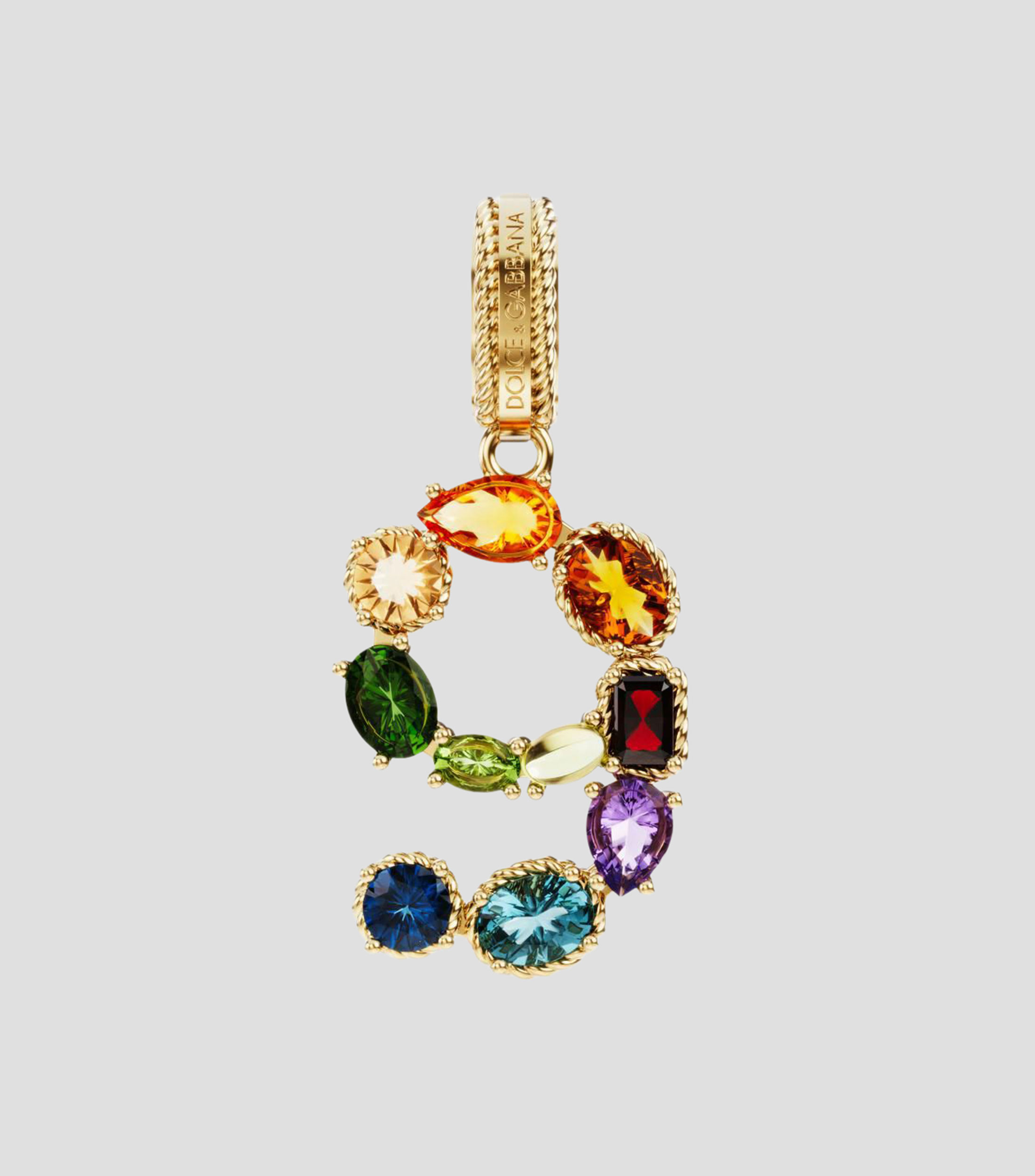 Charm en Oro de 18 Kilates Mini Número 9 Mujer