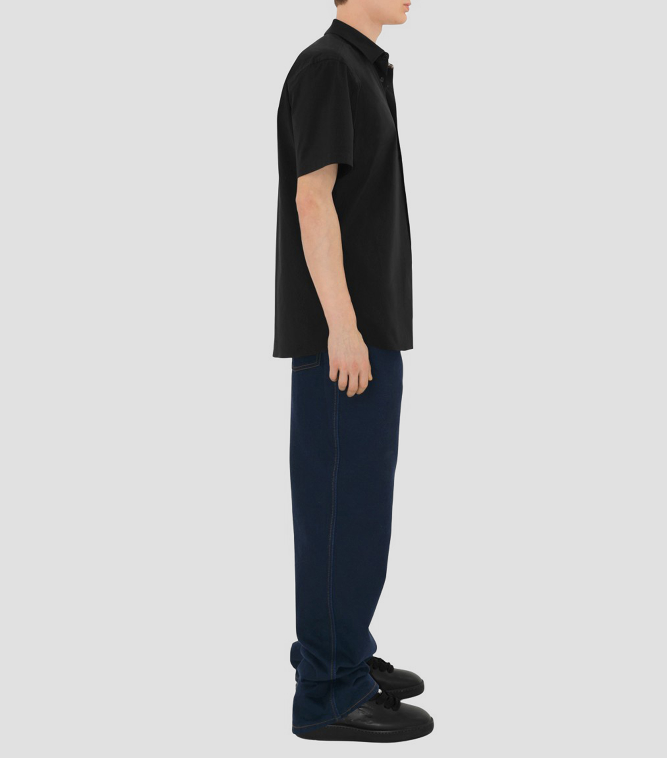 Camisa en algodón elástico Hombre