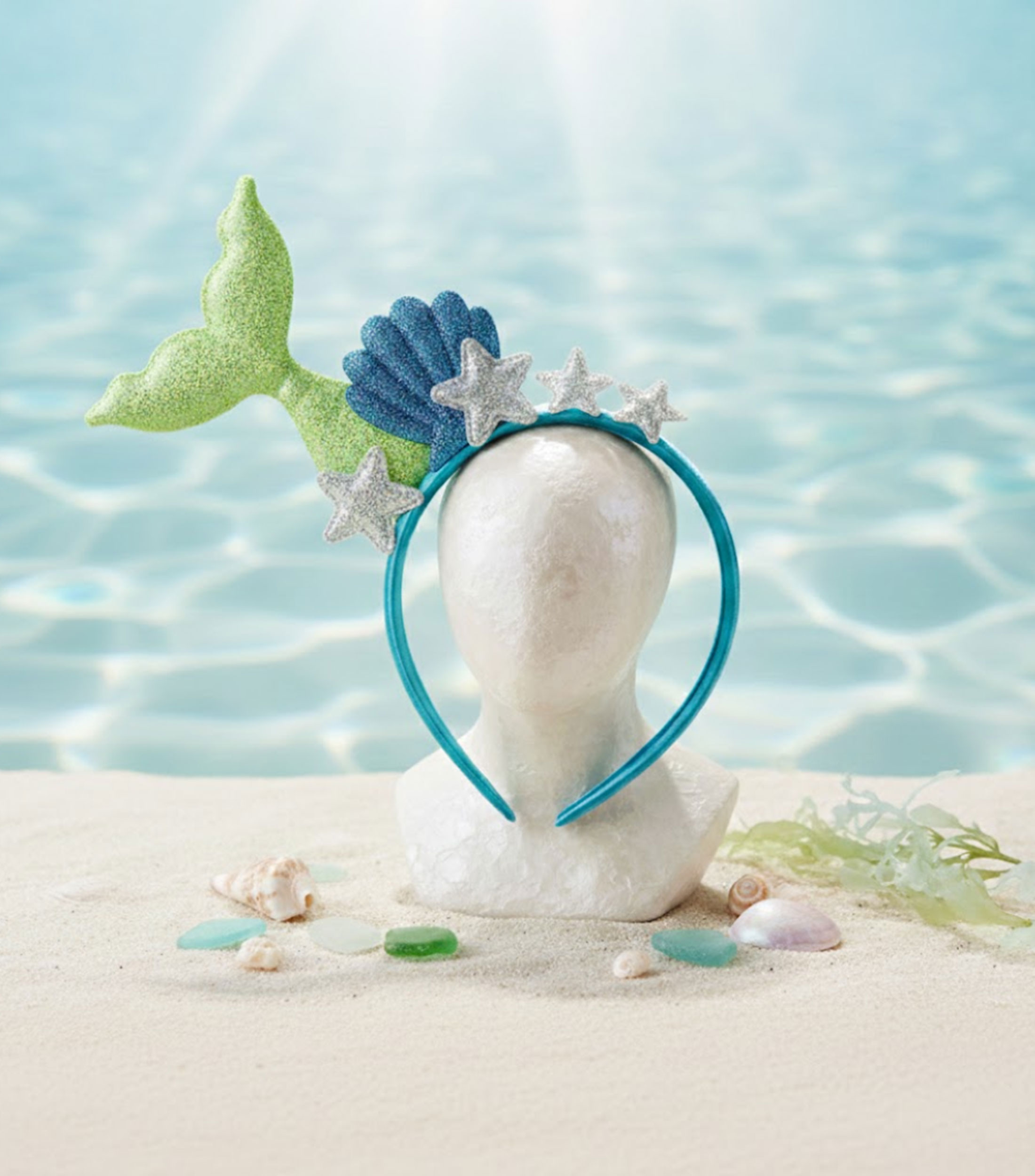 Diadema para fiesta con cola de sirena Niña
