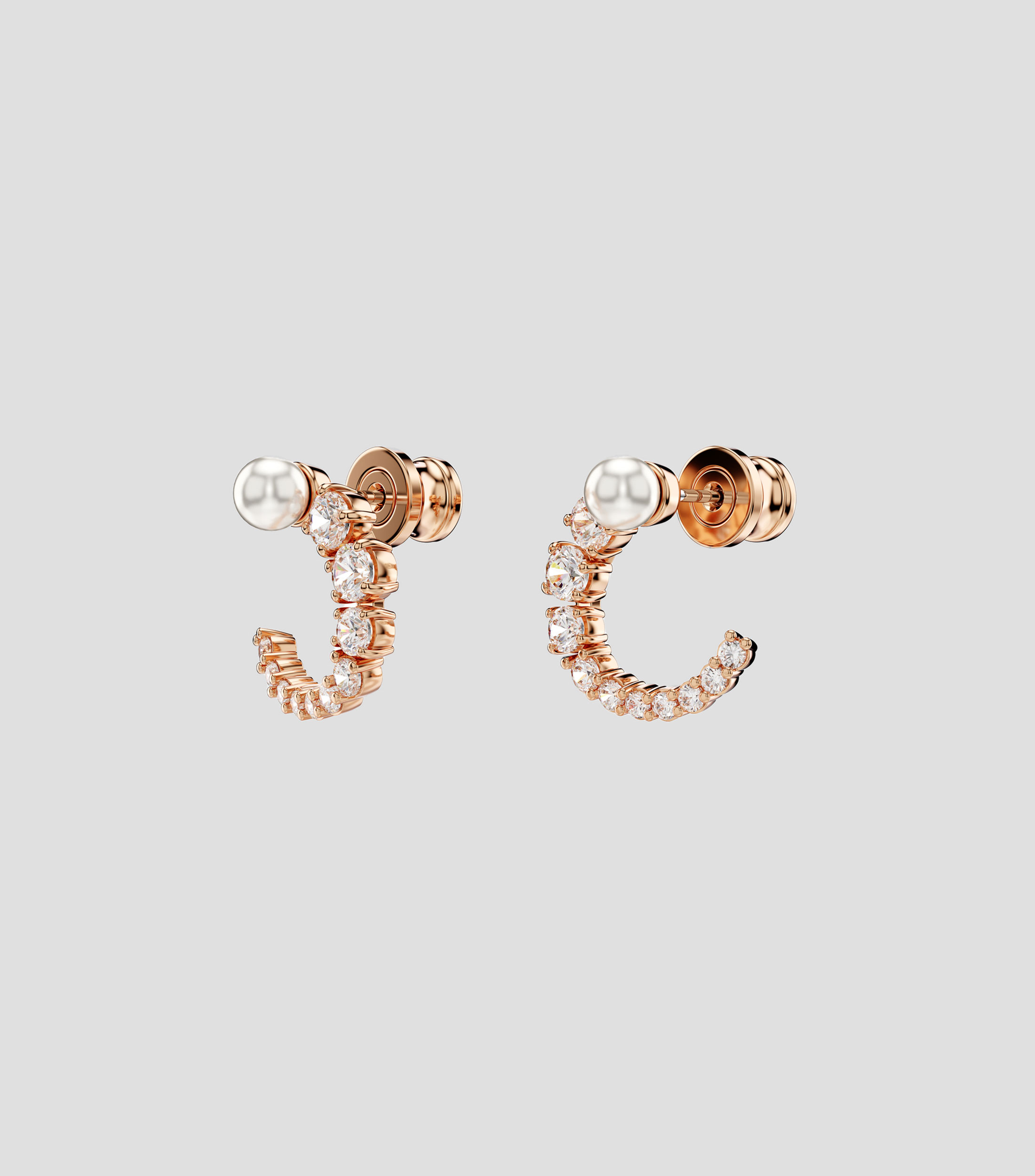 Pendientes Matrix con Crystal Pearl y Zirconia Swarovski Unisex