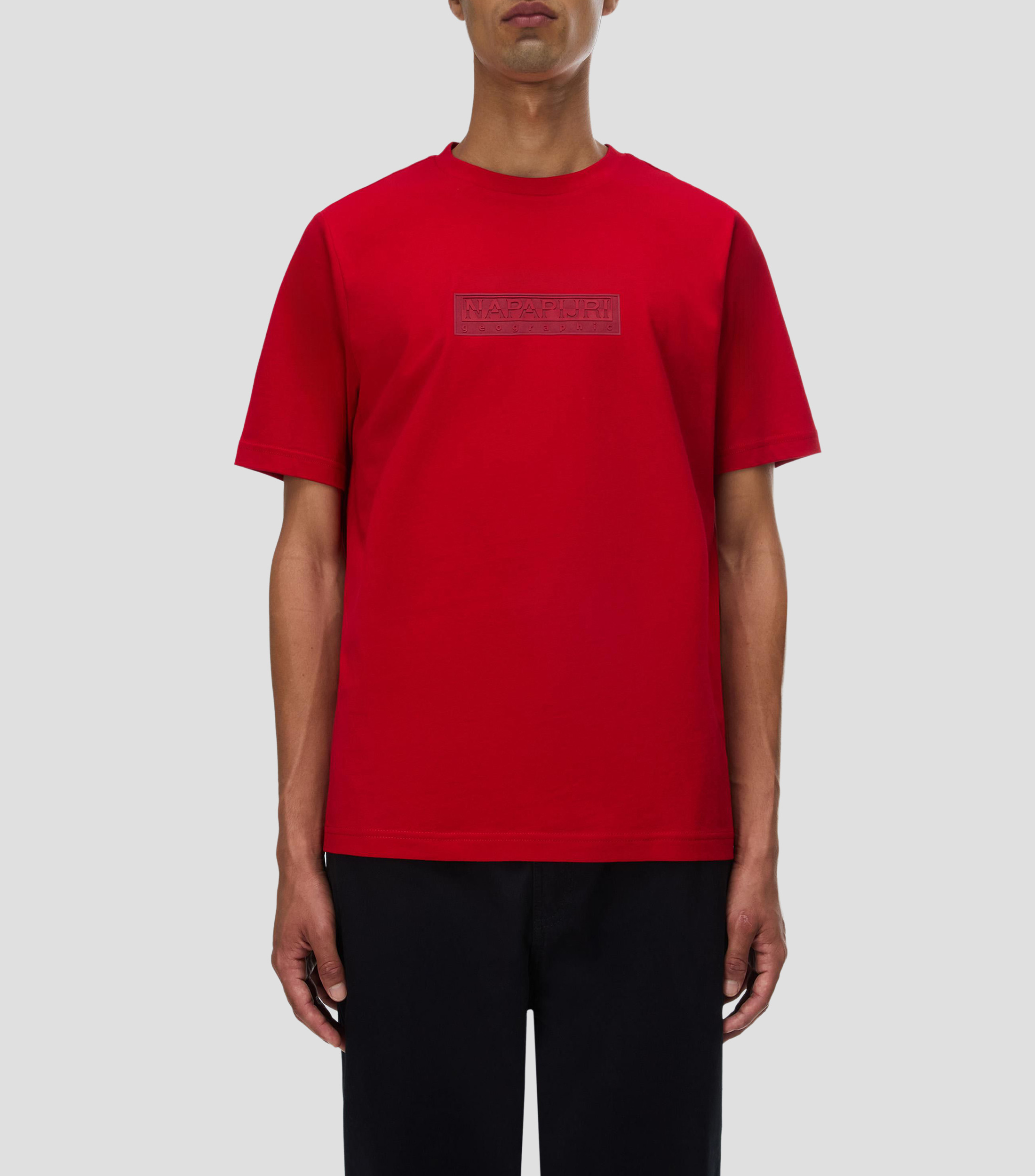 Playera cuello redondo manga corta estampada Hombre