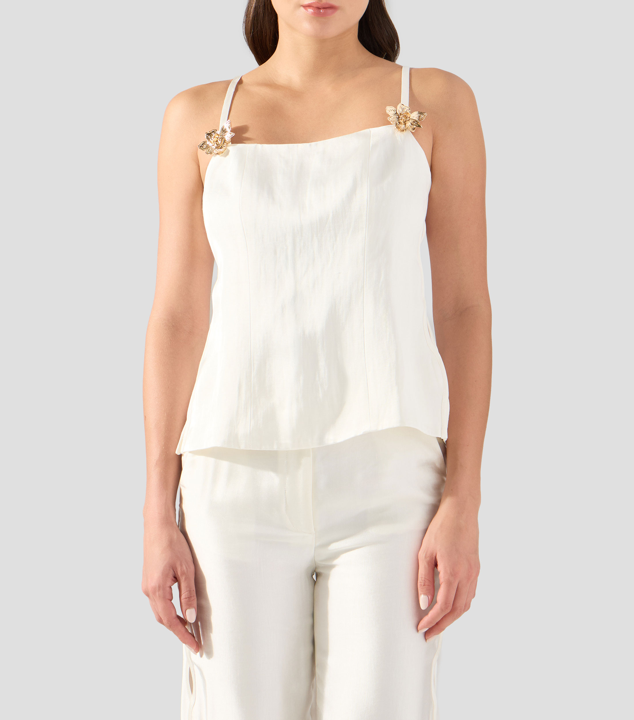 Blusa lisa sin mangas Mujer