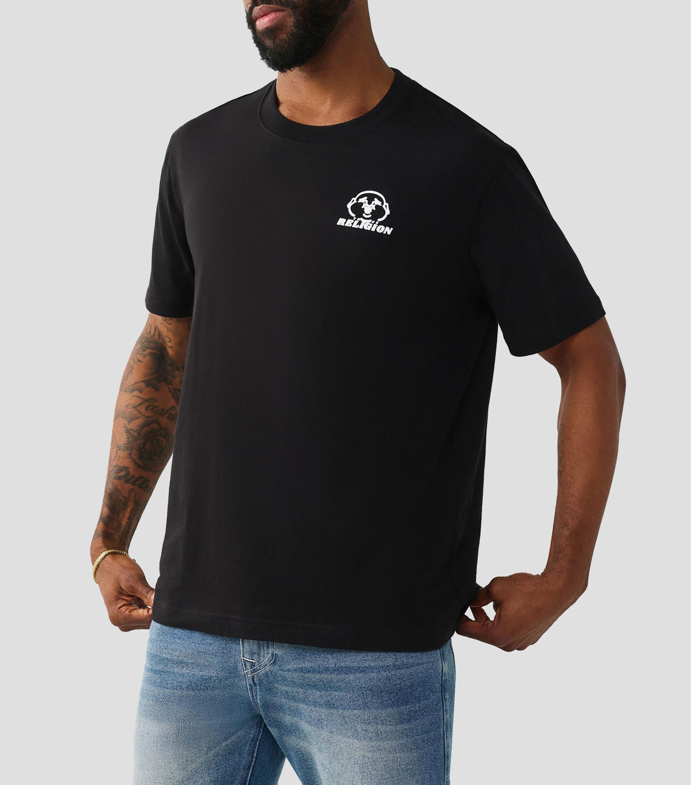 Playera cuello redondo manga corta lisa Hombre