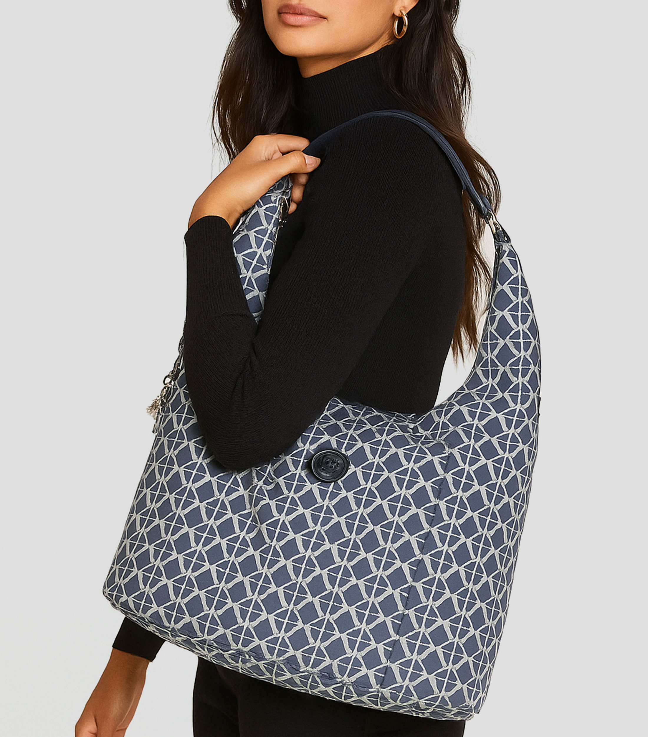 Bolsa hobo azul Eanna geométrica Mujer