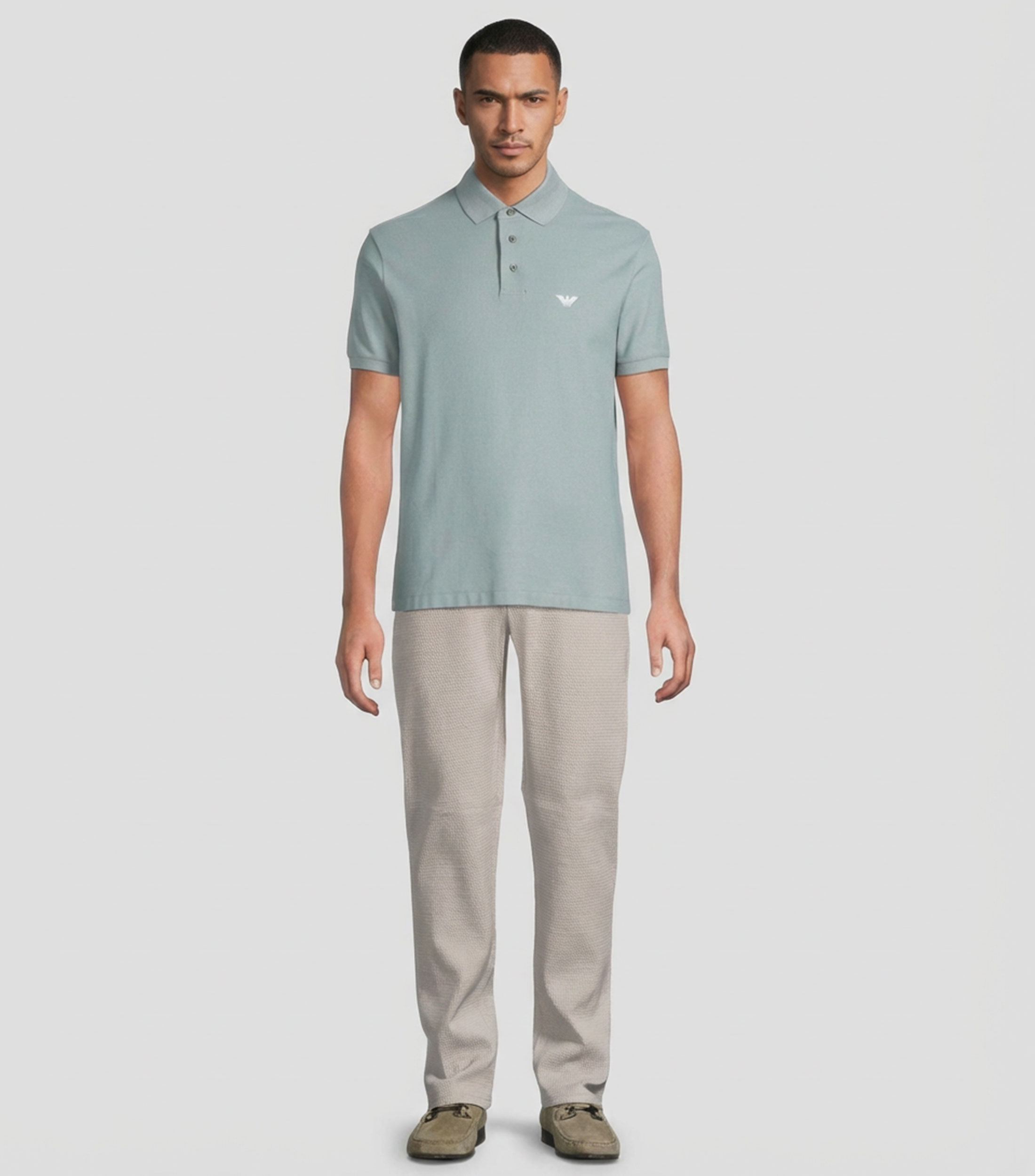 Playera tipo Polo manga corta lisa Hombre