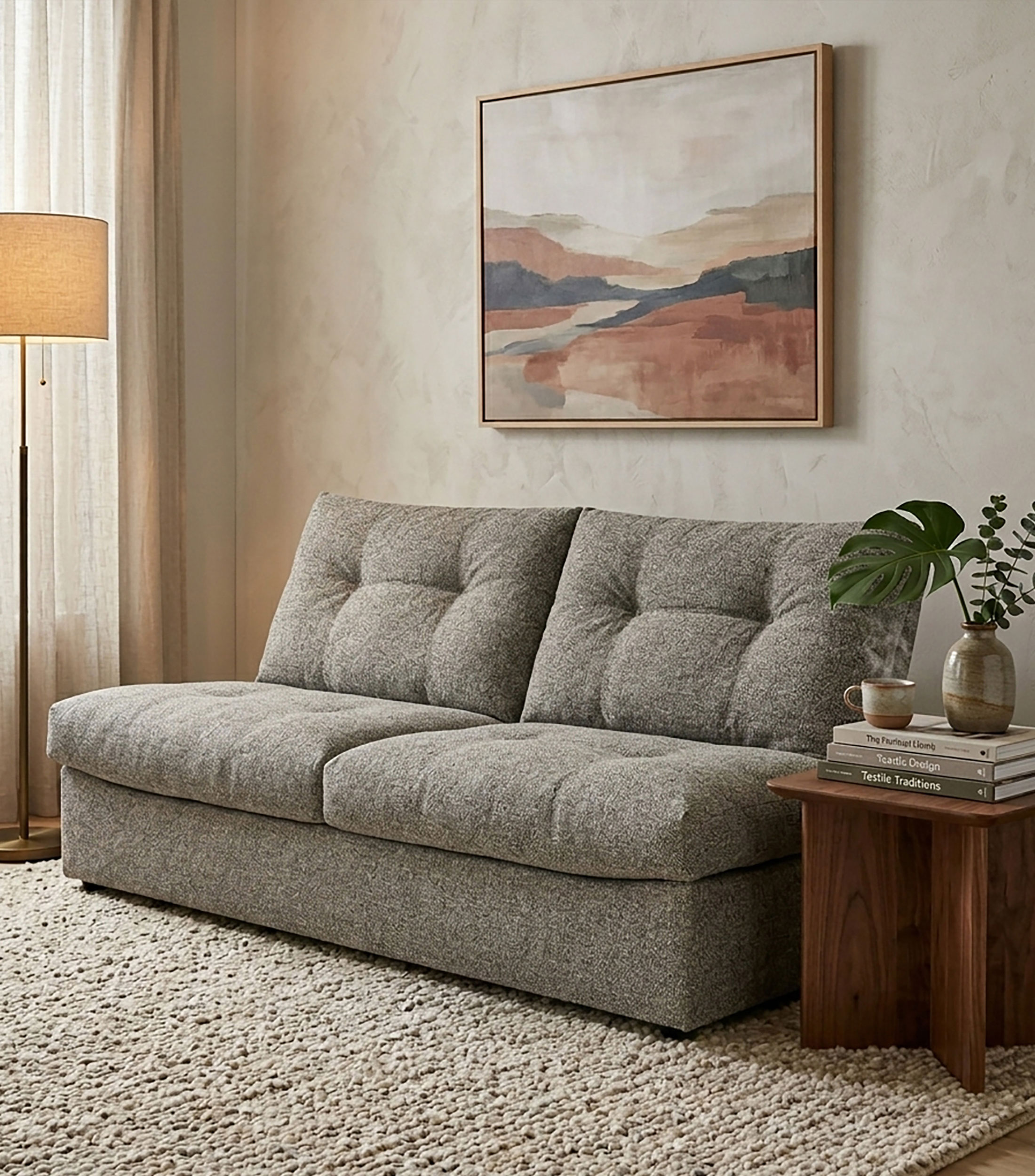Sofá cama en tela Unik gris