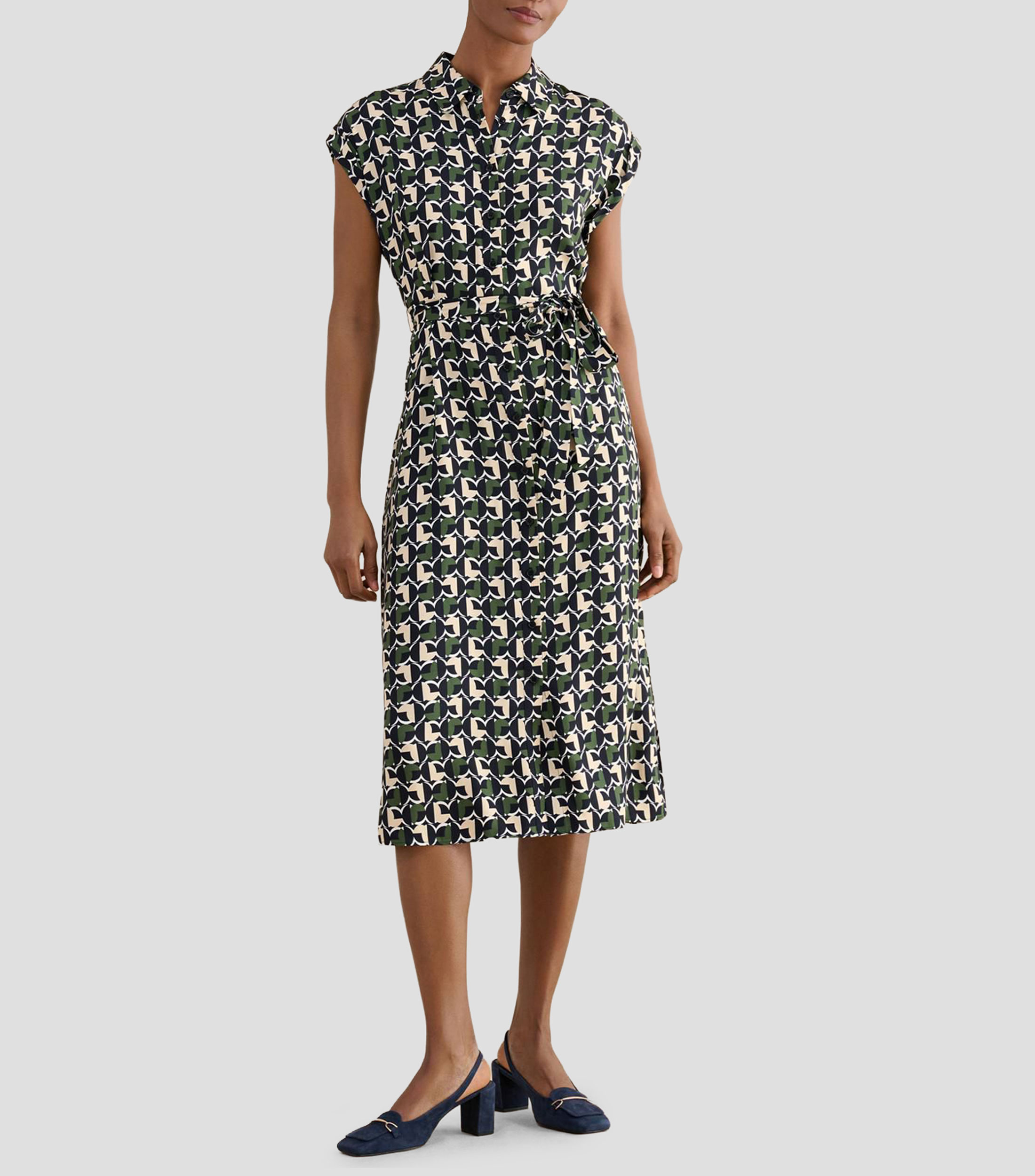 Vestido midi con estampado Kalinda Mujer