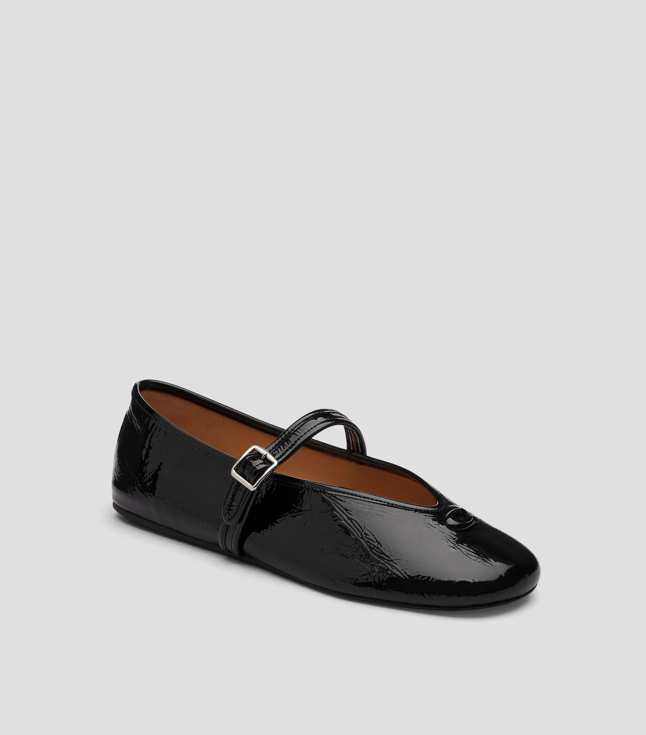 Flats Sculpted de piel con logotipo Mujer