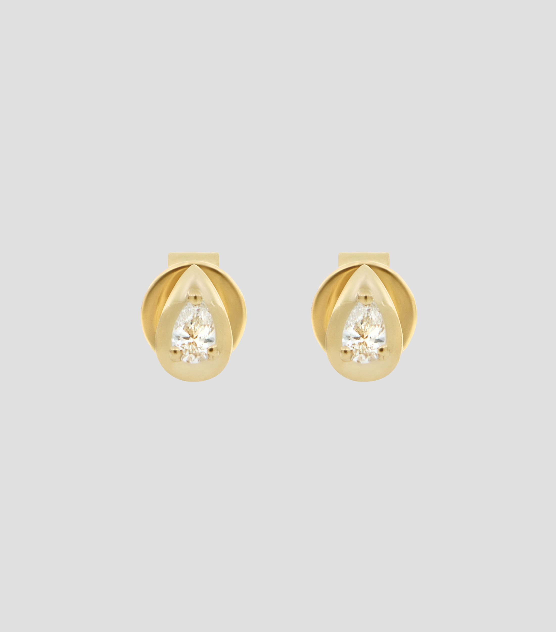 Broqueles en Oro amarillo de 18 Kilates con Diamante Mujer