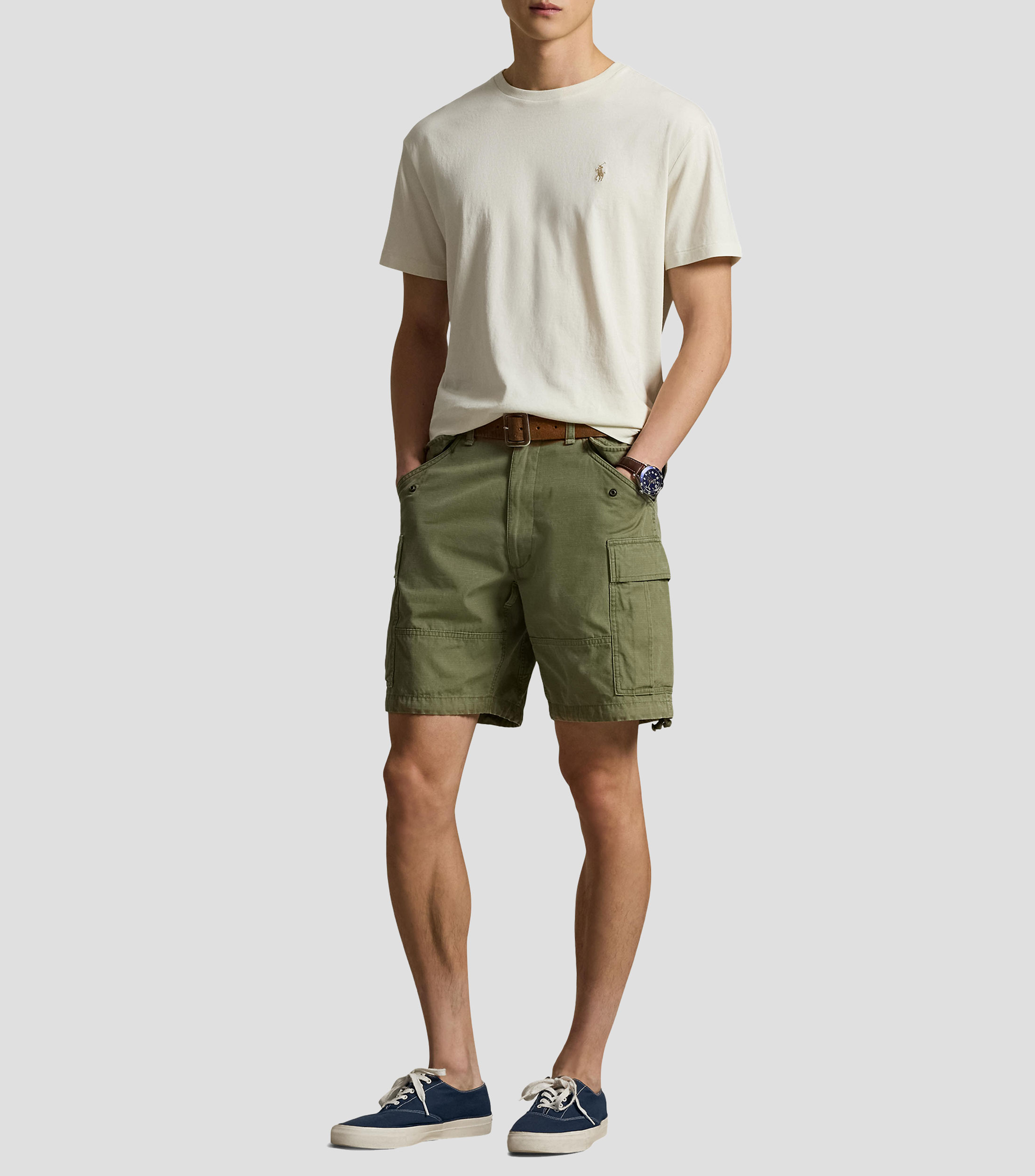 Playera cuello redondo manga corta lisa Hombre