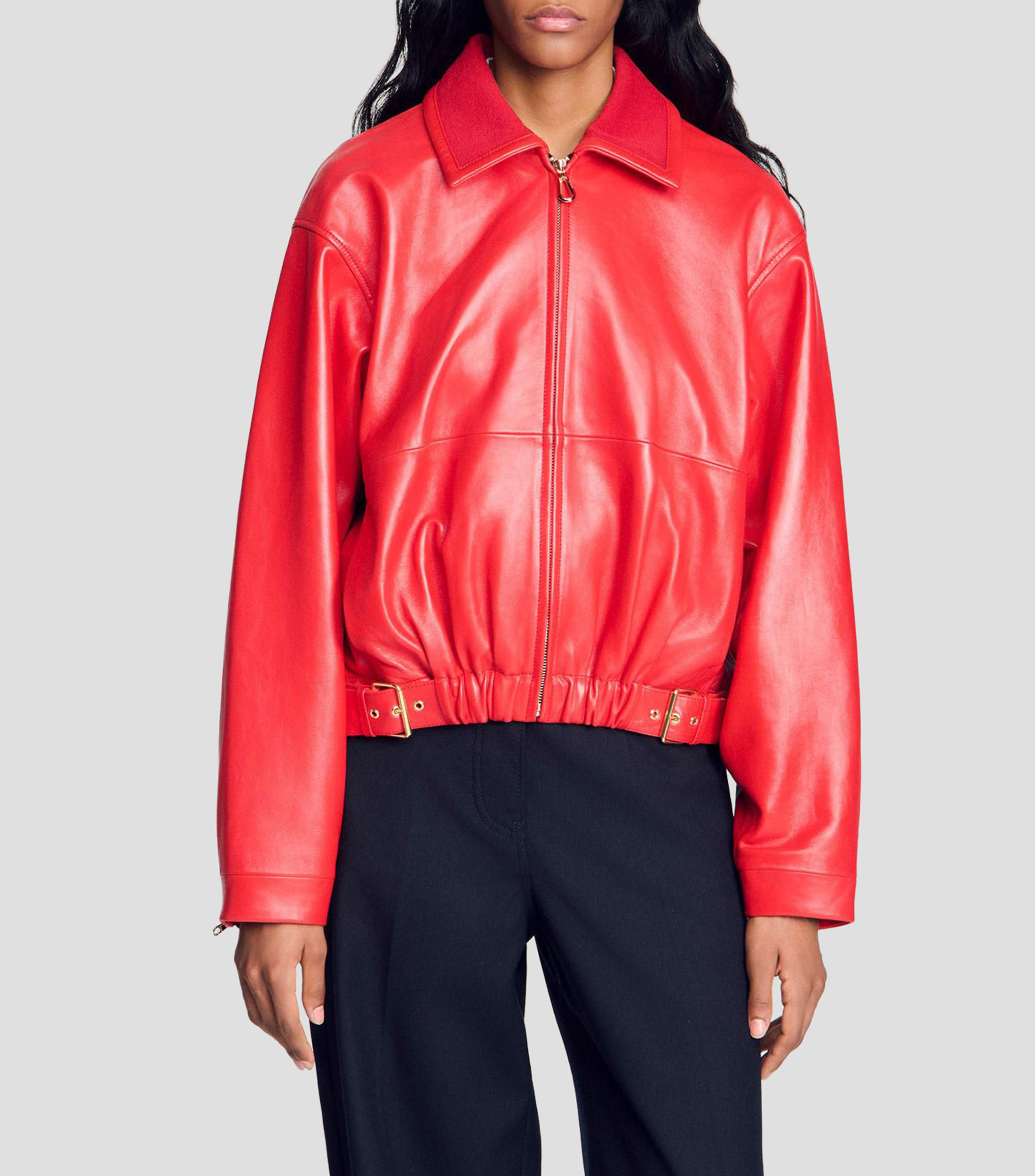 Chamarra Biker Liso Mujer