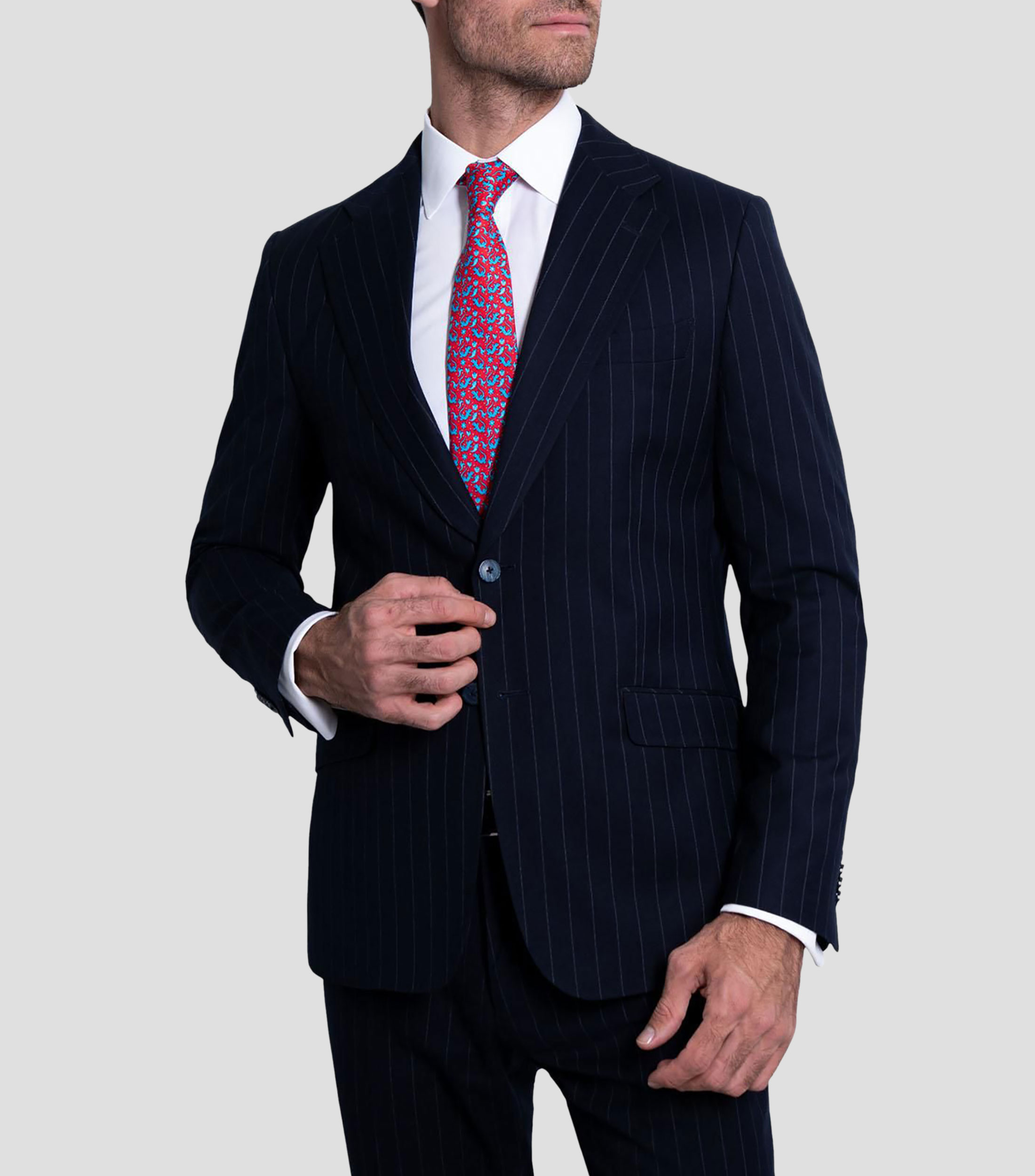 Corbata ancha de seda rojo, azul estampada S8 Iguana Mexicana
