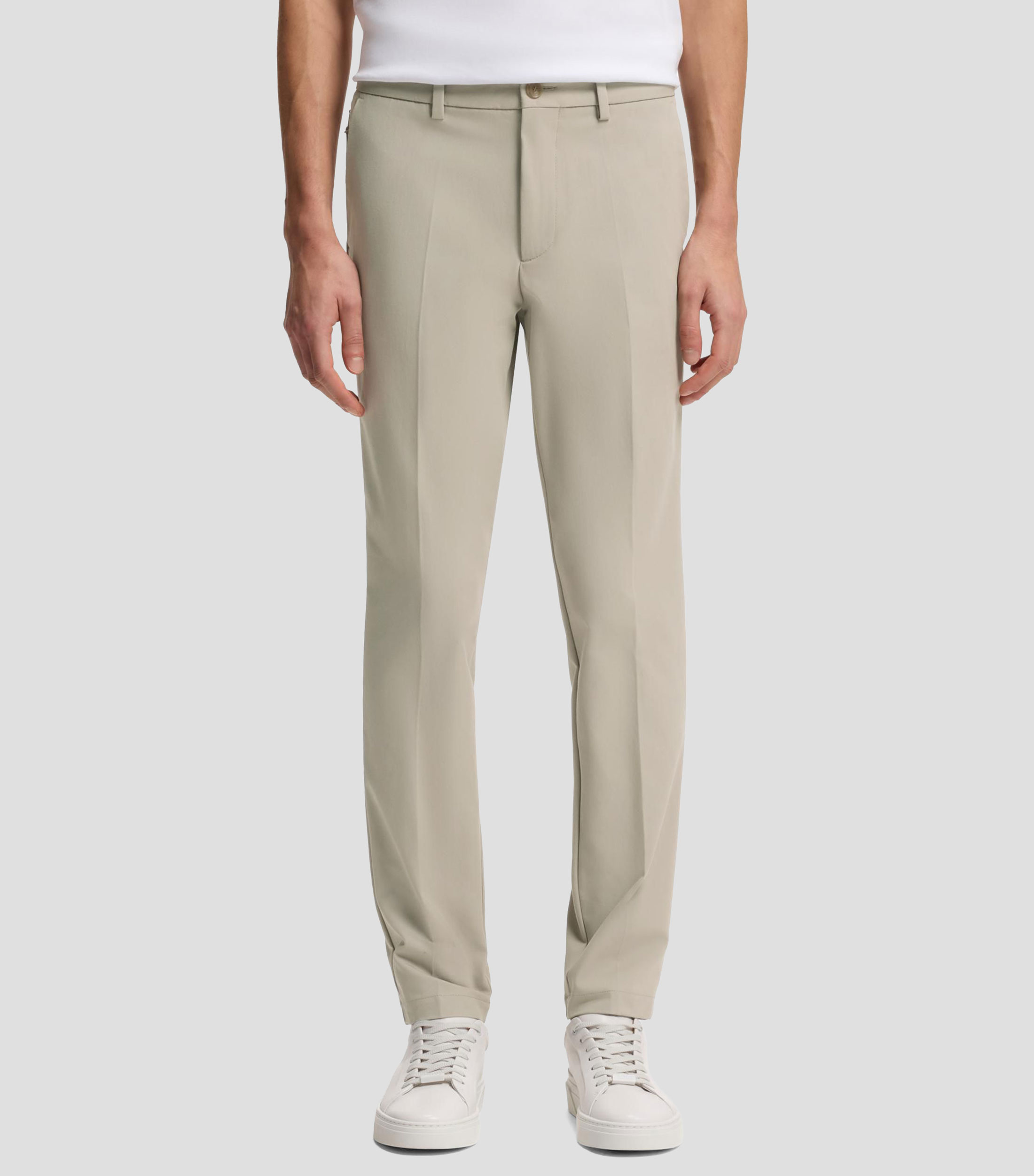 Pantalón slim de sarga de algodón Hombre