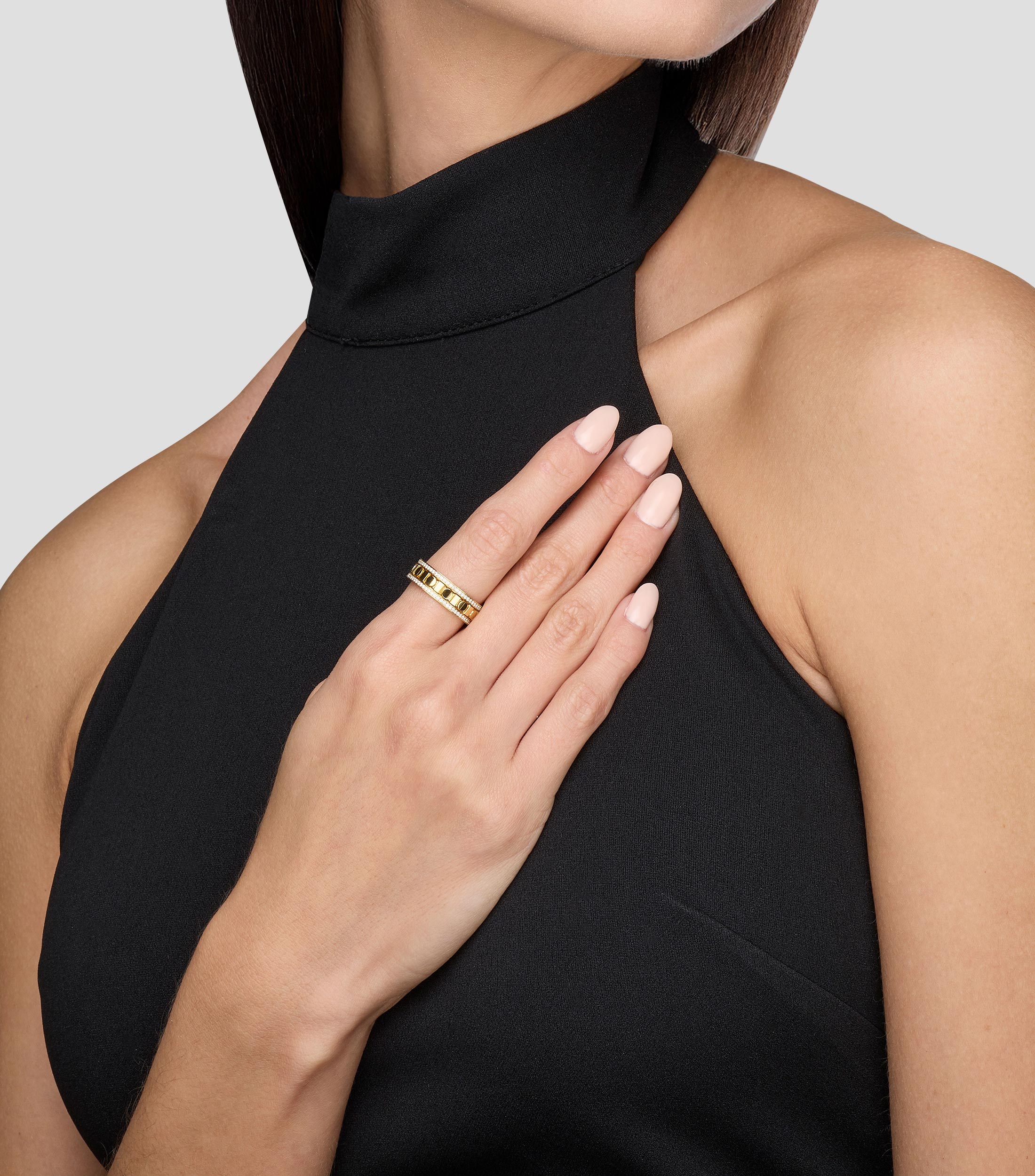 Anillo en oro amarillo de 18 kilates Belle Époque con diamantes Mujer