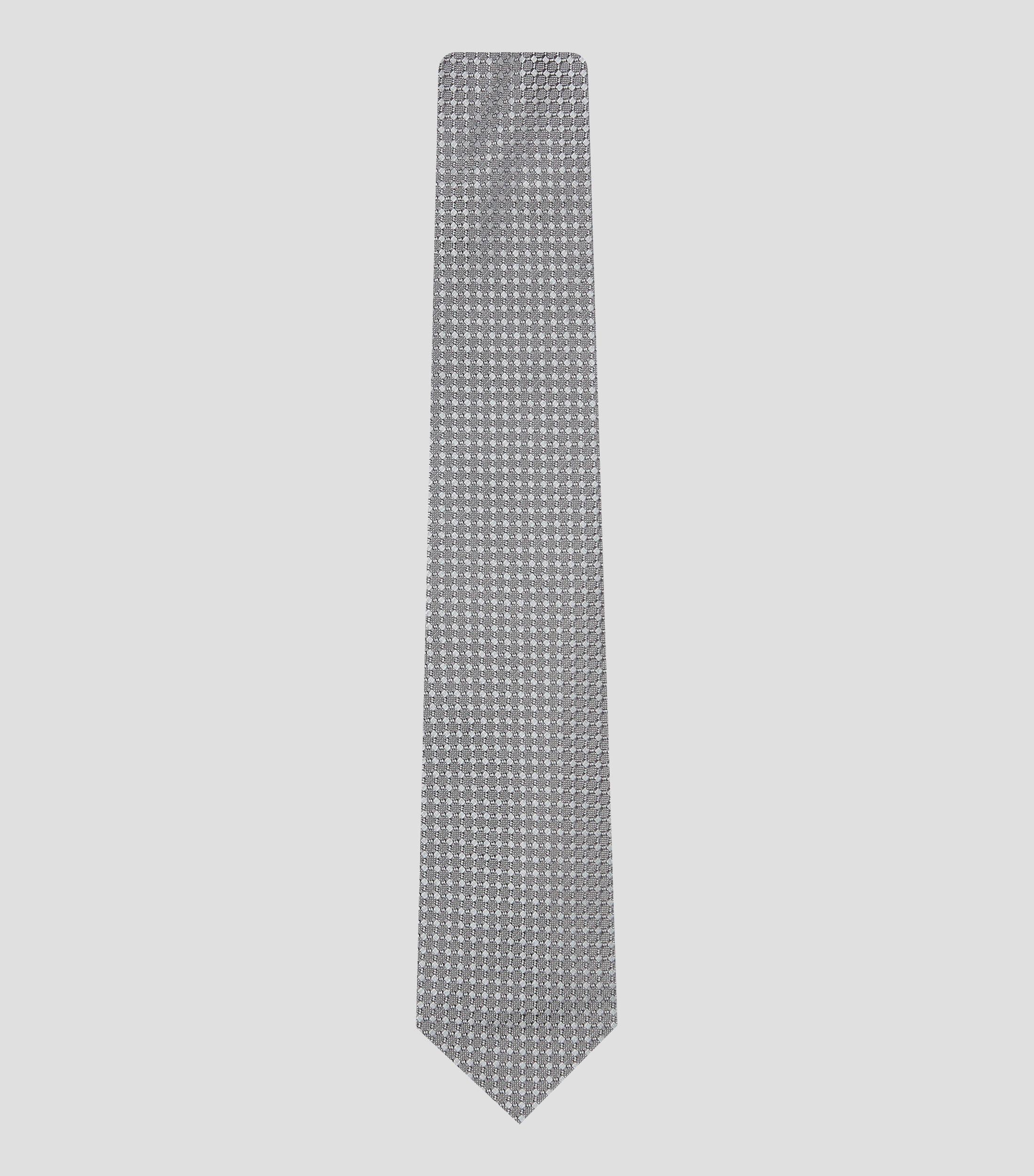 Corbata ancha de seda con microdiseño