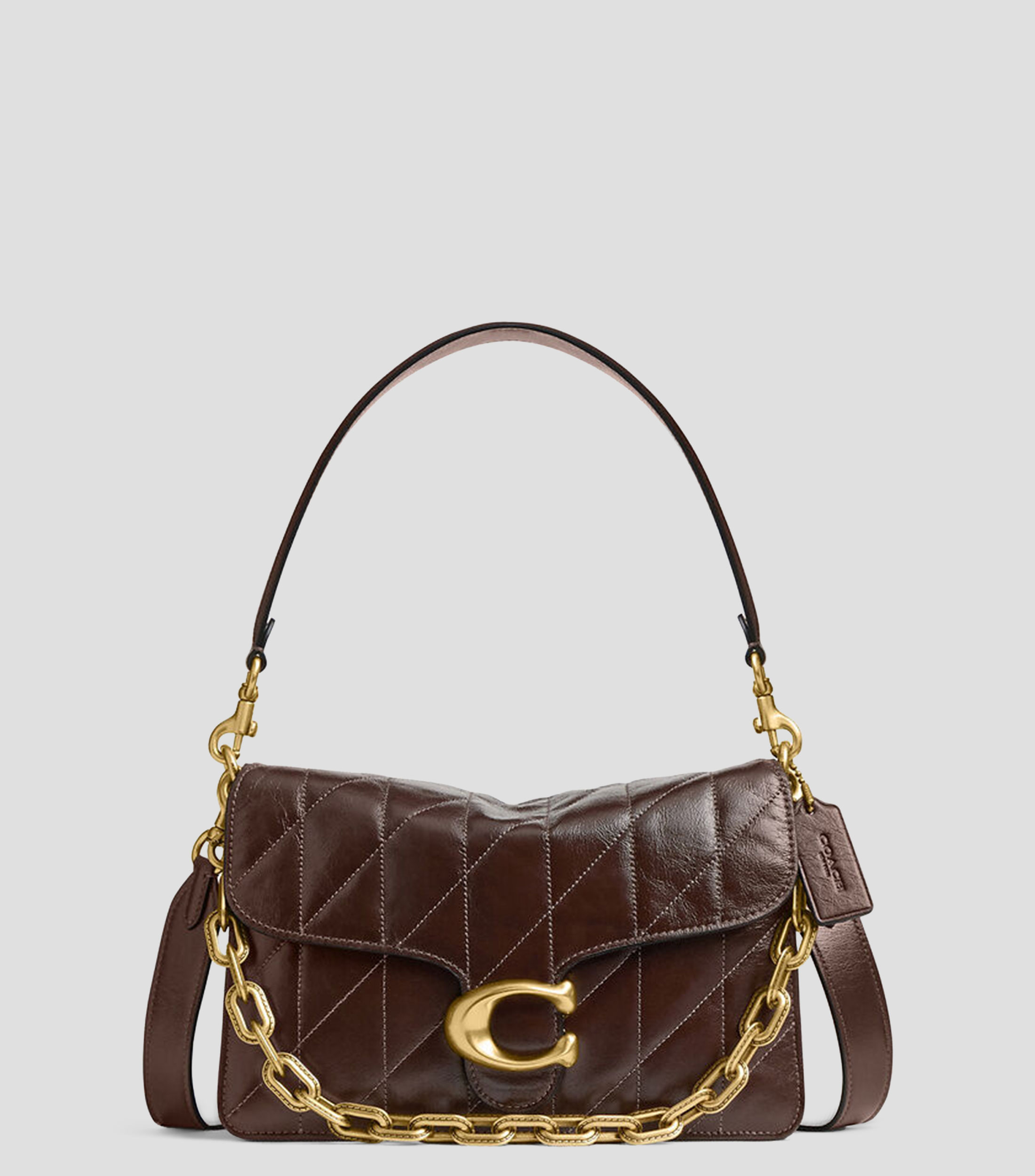 Bolsa Shoulder en piel Chain Tabby con pespuntes Mujer
