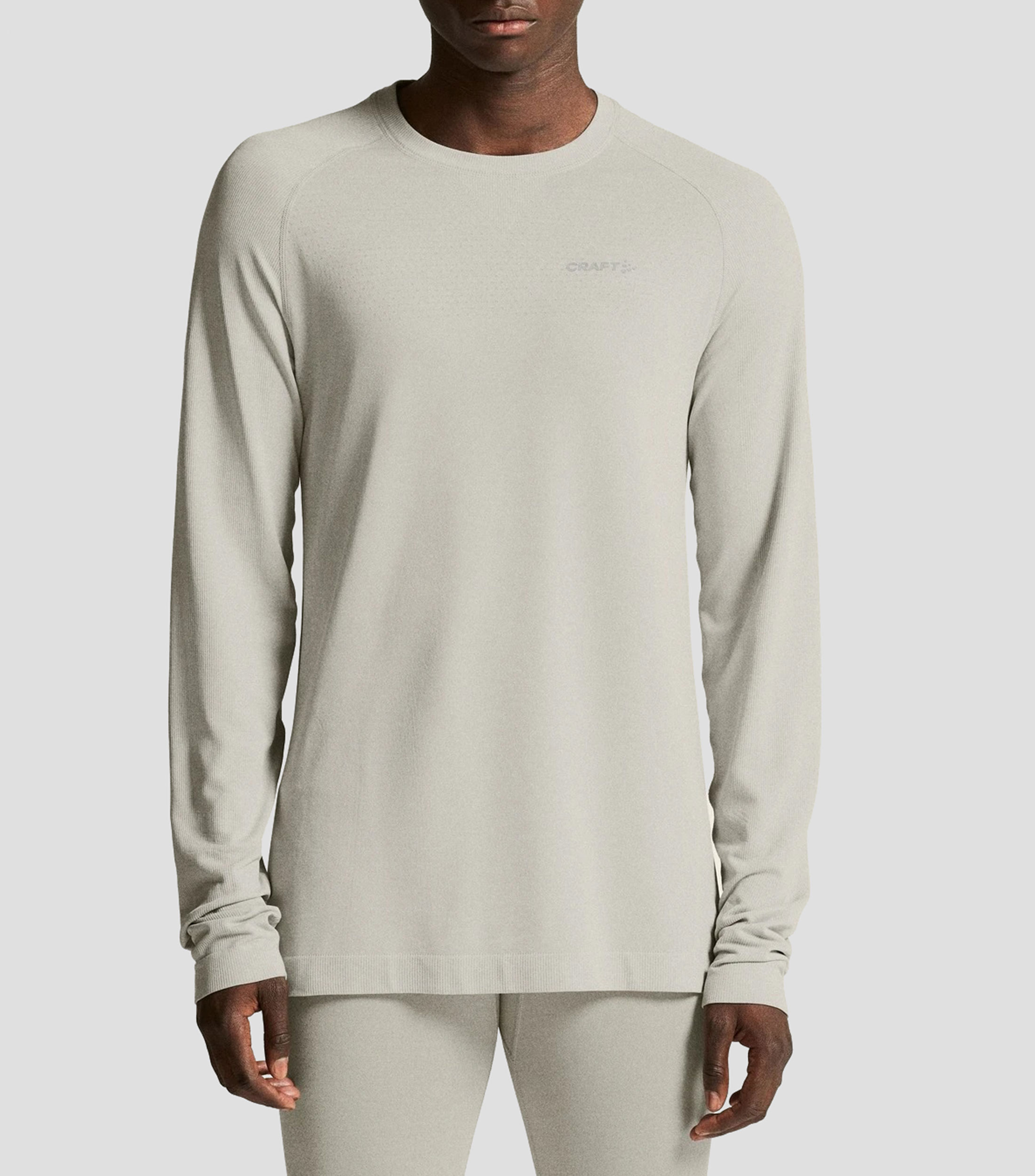 Playera para correr Active Comfort LS 2 cuello redondo manga larga lisa Hombre