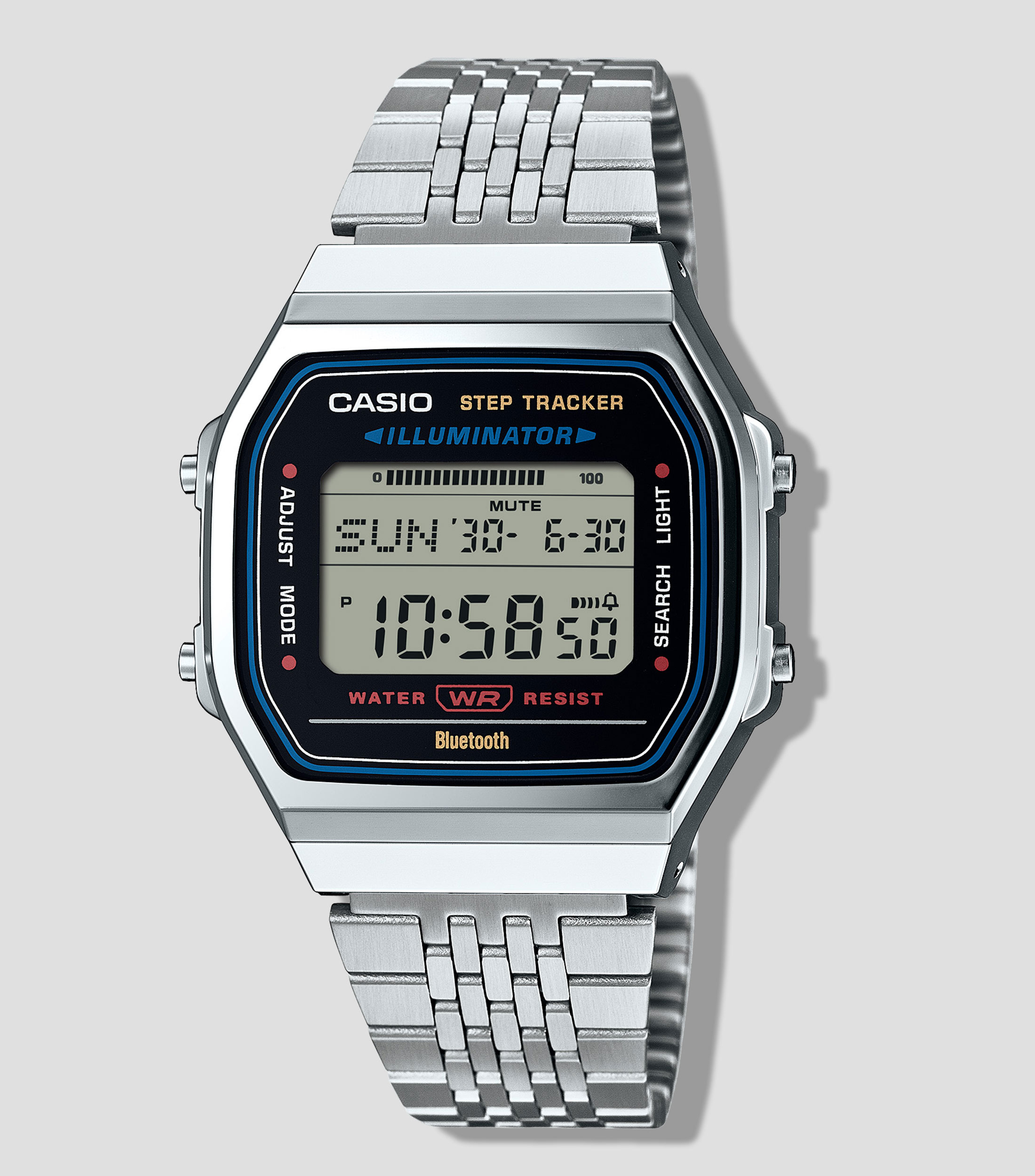 Reloj Unisex Vintage Casual Digital Plateado