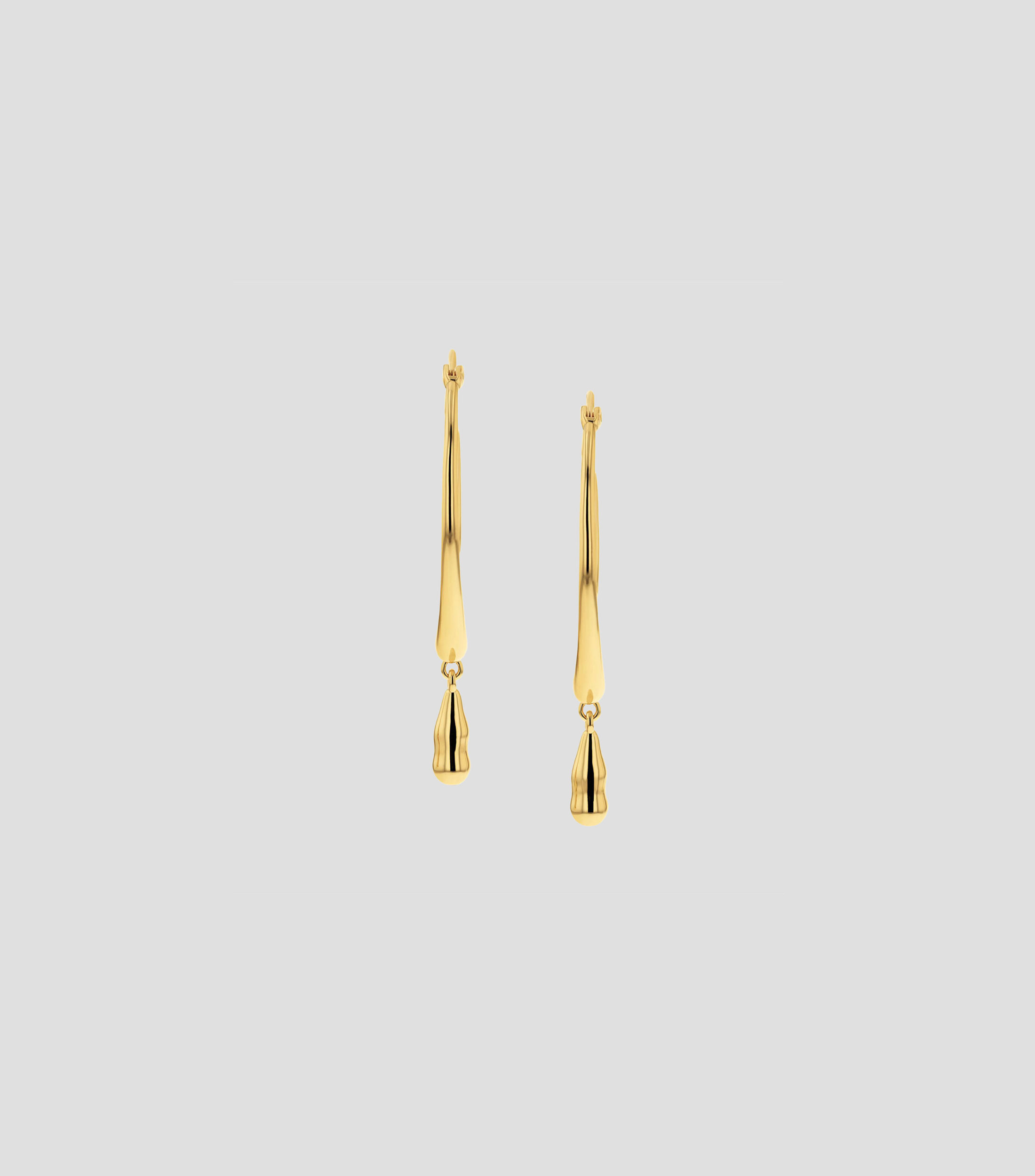 Aretes en plata Liquid Chain Mujer