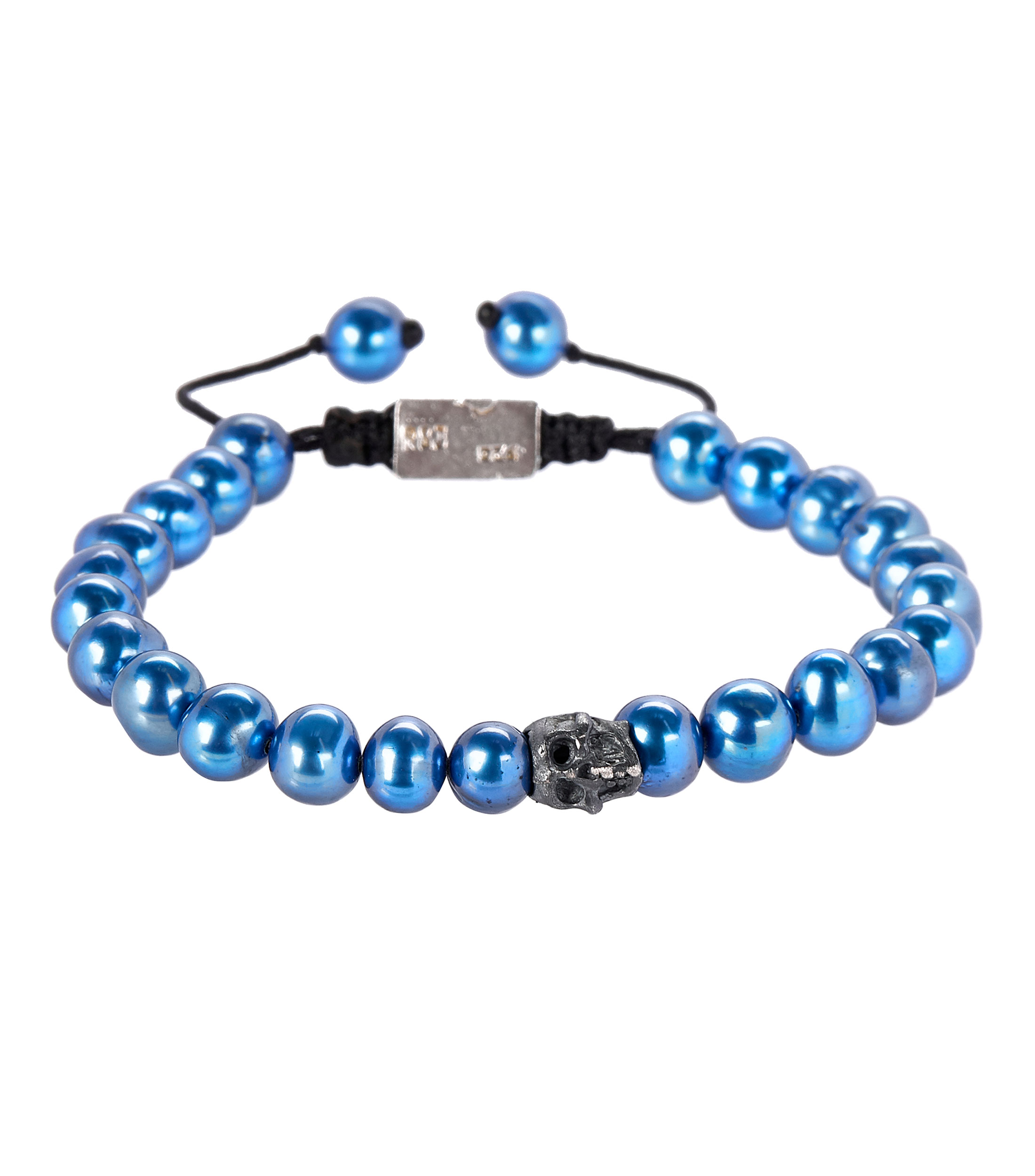 Pulsera con perlas One Skull Hombre