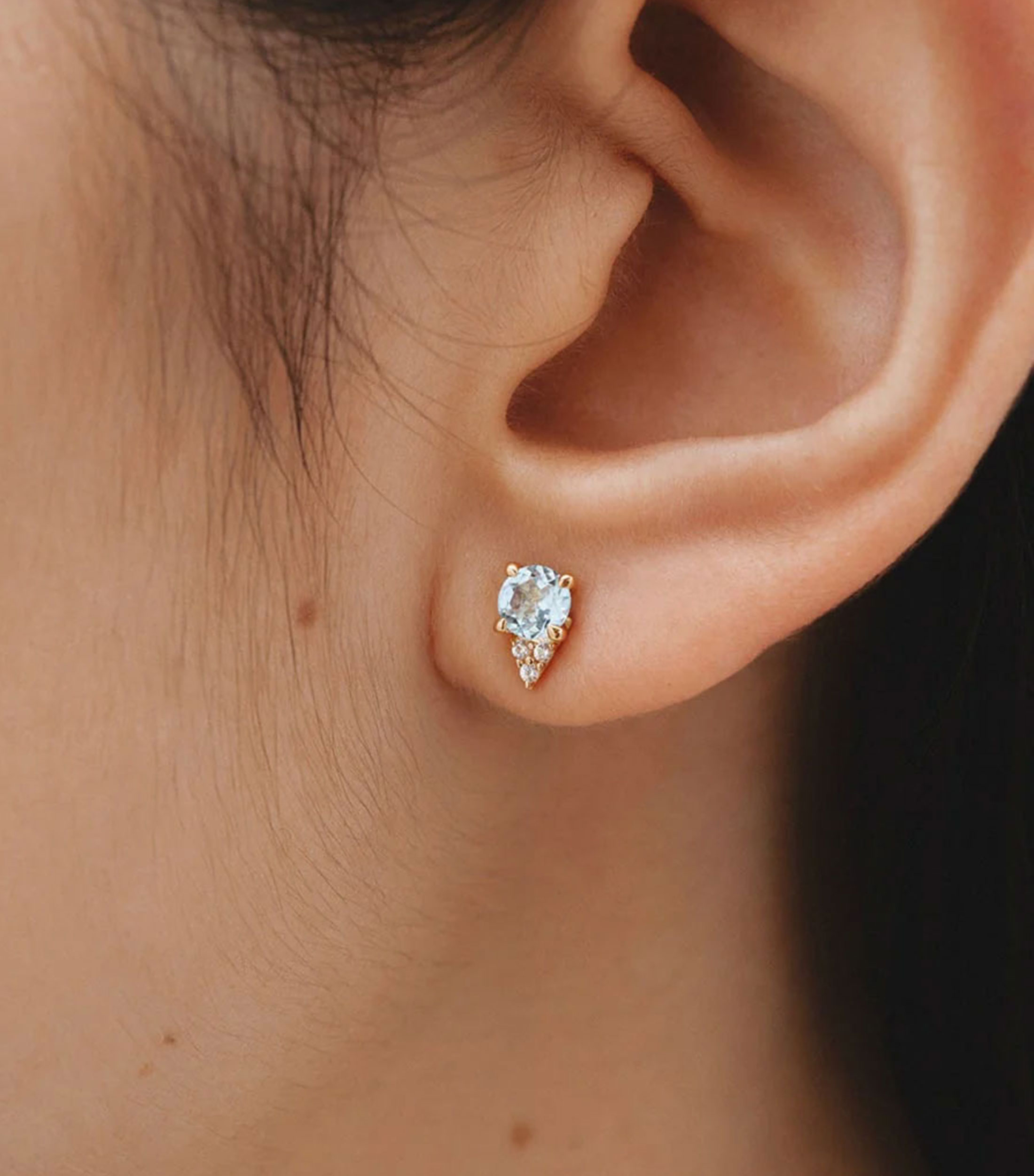 Aretes en plata .925 con topacios y zafiros Labelle Mujer