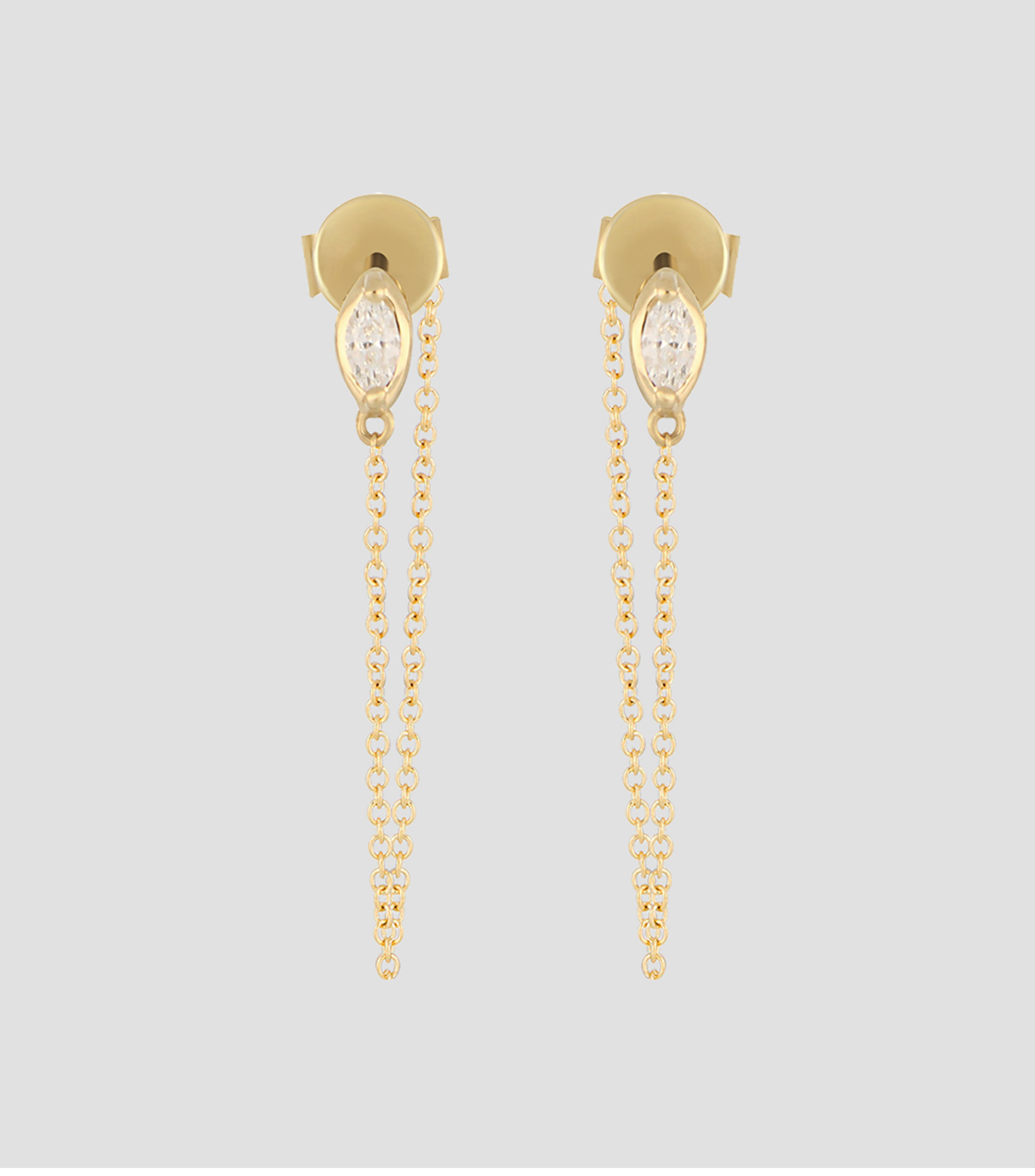 Broqueles en oro amarillo 18 kilates Mujer
