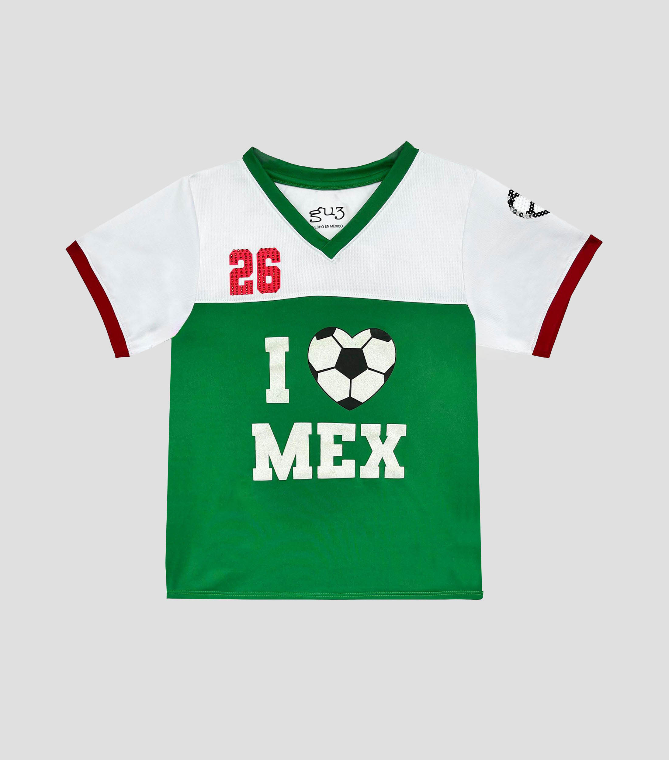Playera cuello redondo manga corta estampada Niña