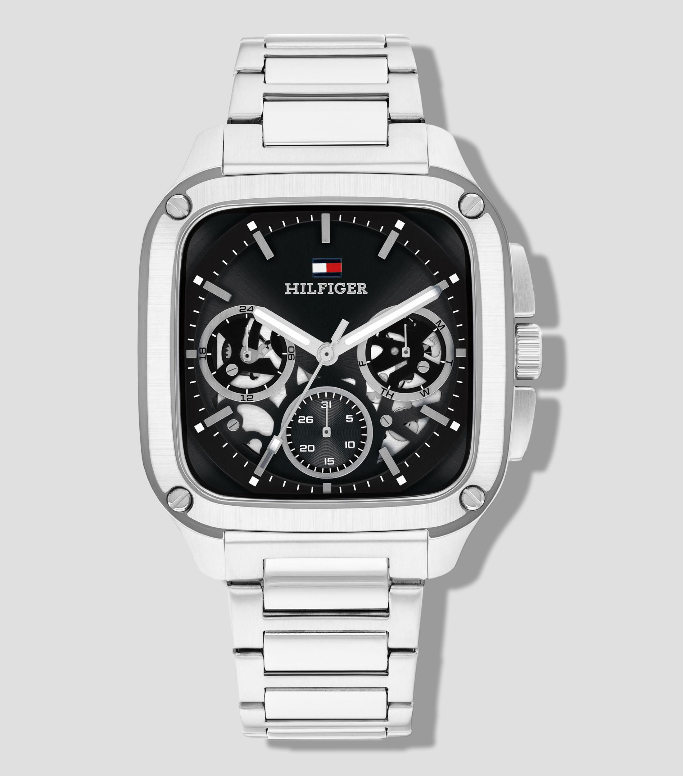 Reloj para hombre Herald casual Negro, Plateado