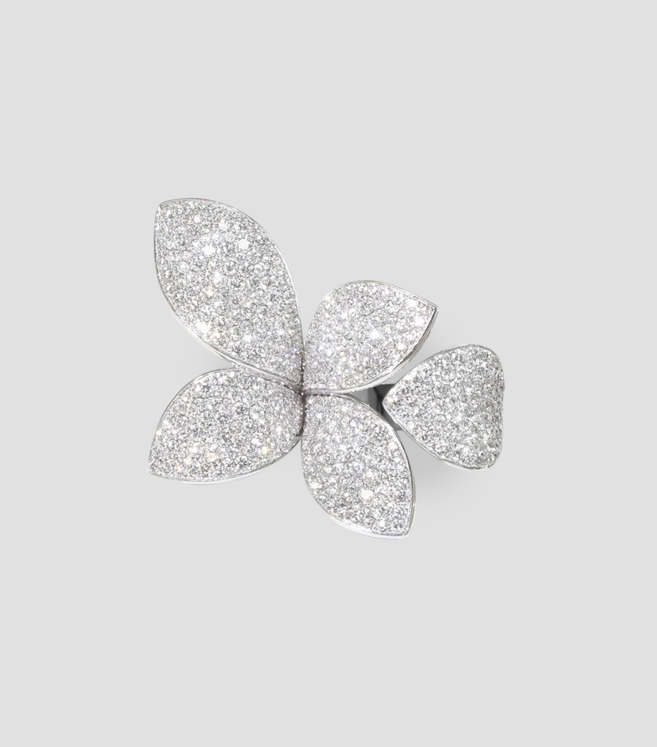 Anillo en Forma de Flor con Incrustaciones Mujer
