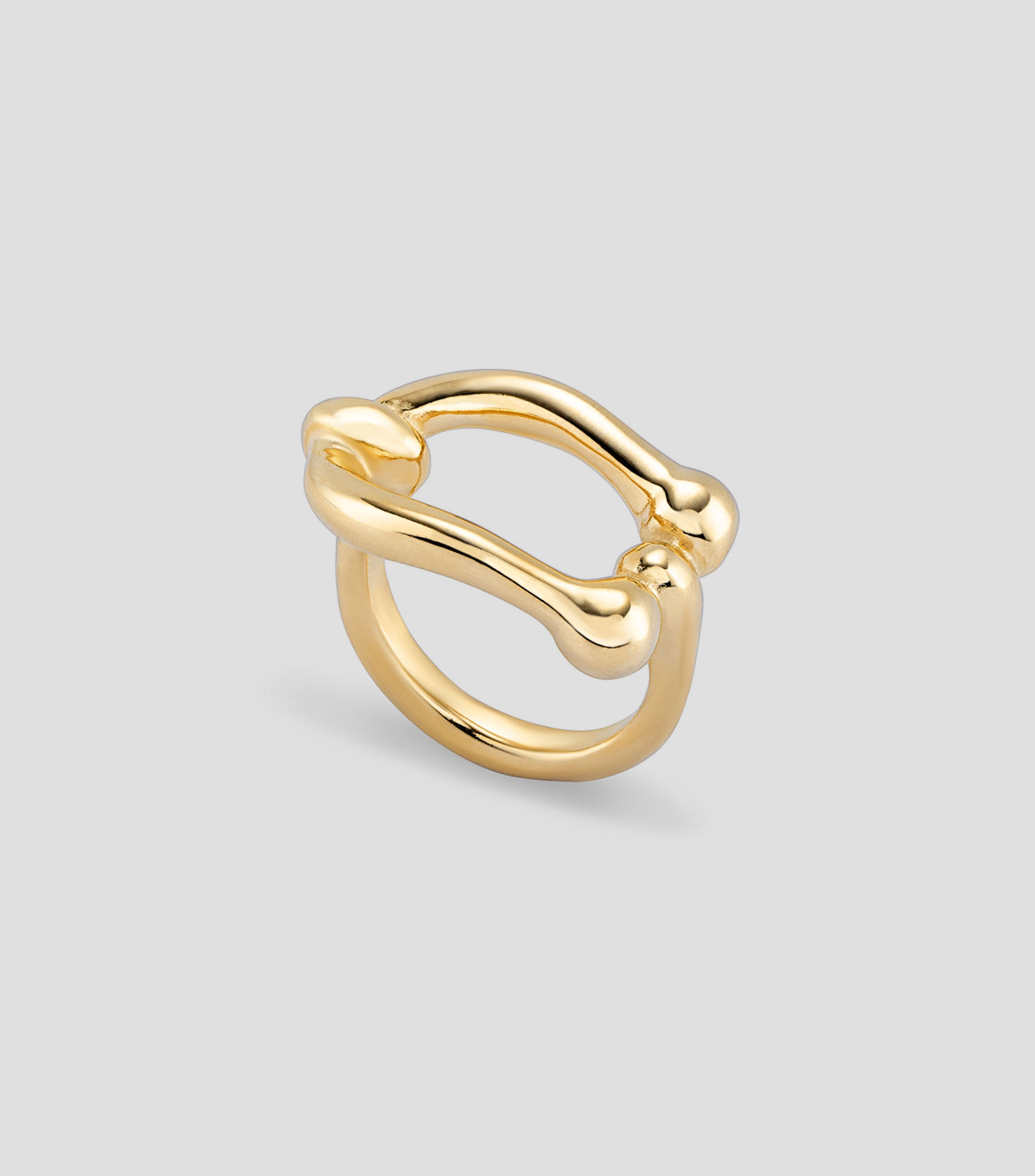 Anillo en baño de oro de 18 Kilates Serotonin Mujer