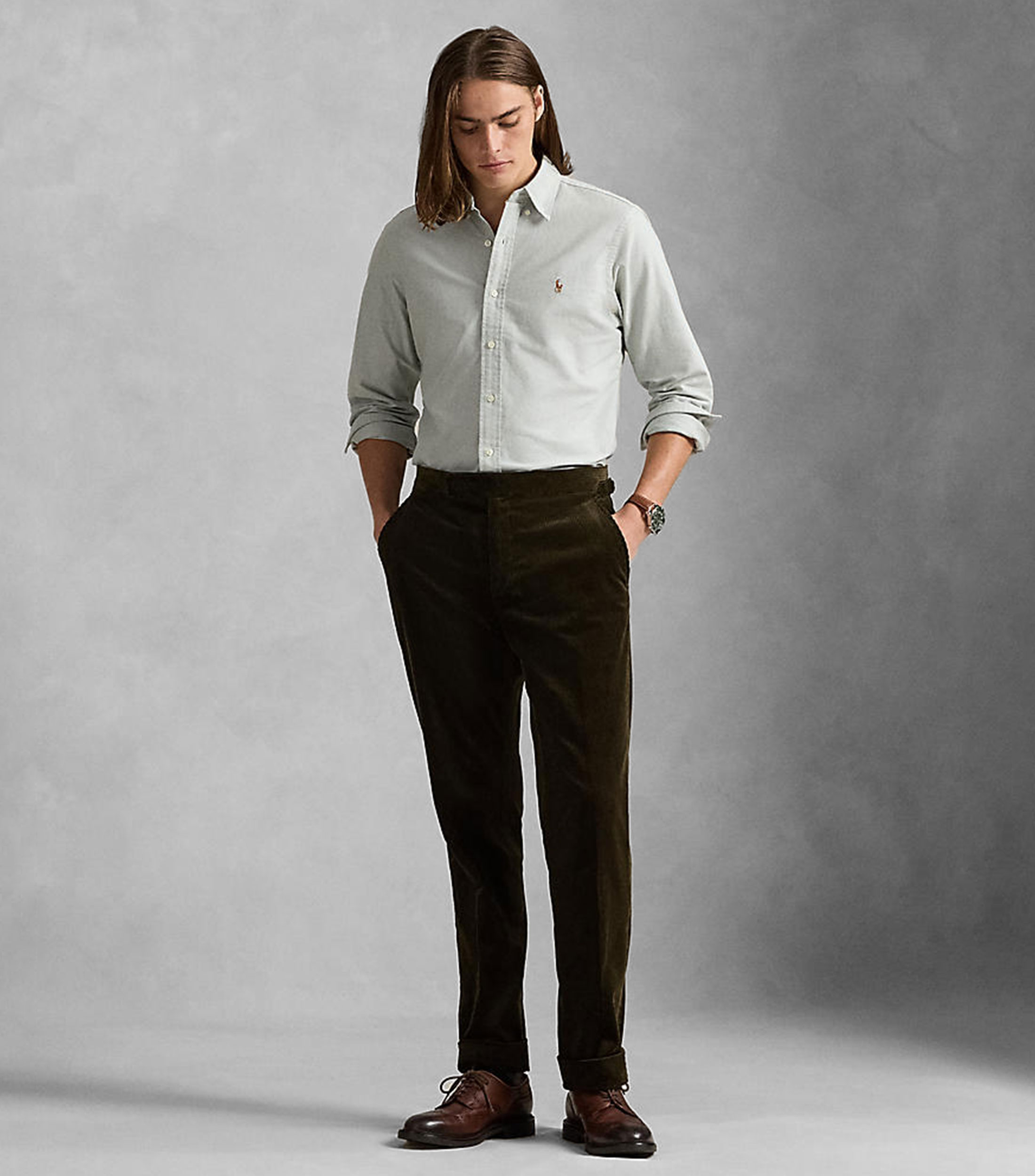 Camisa Oxford manga larga Hombre