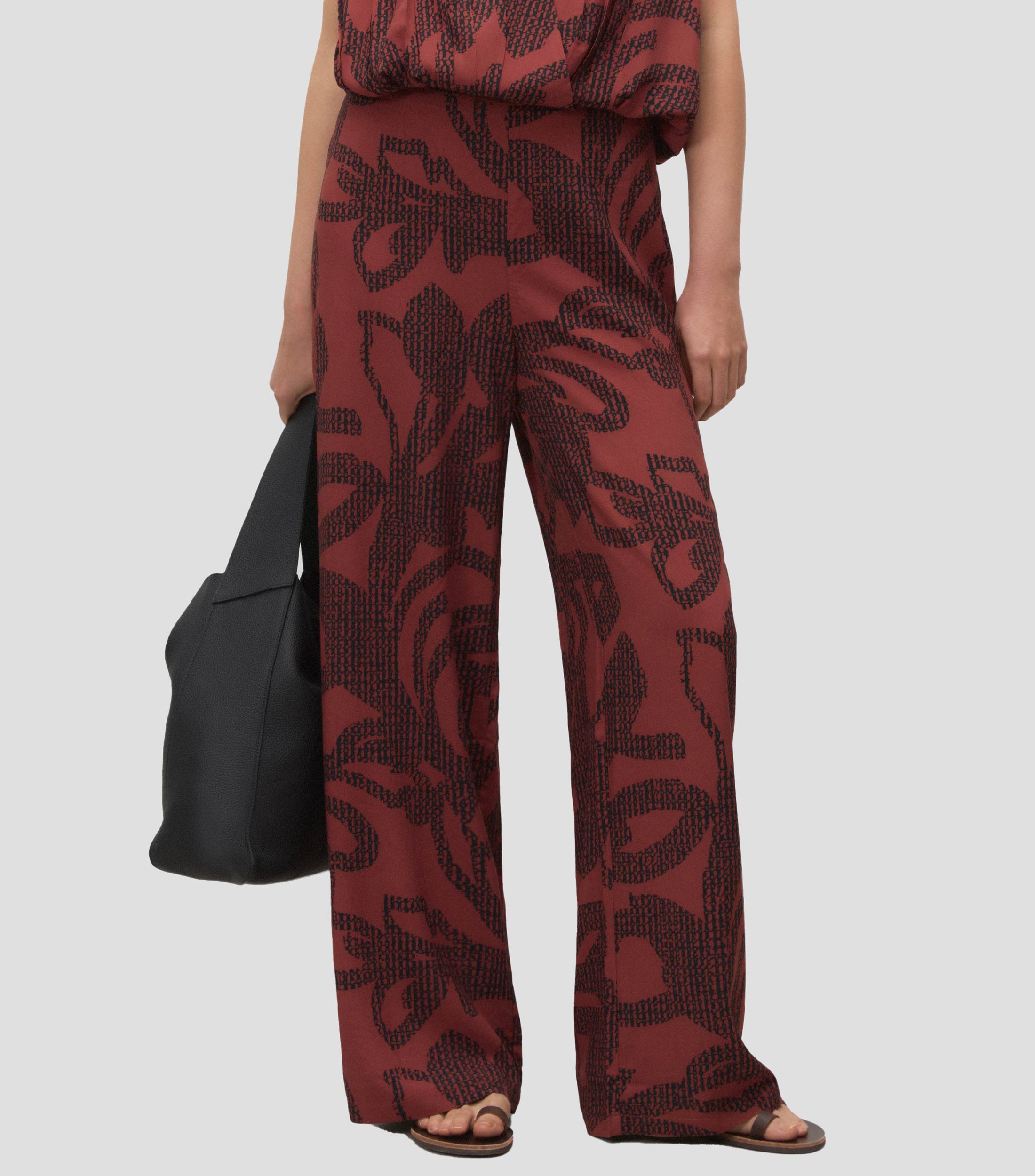 Pantalón con flores Mujer