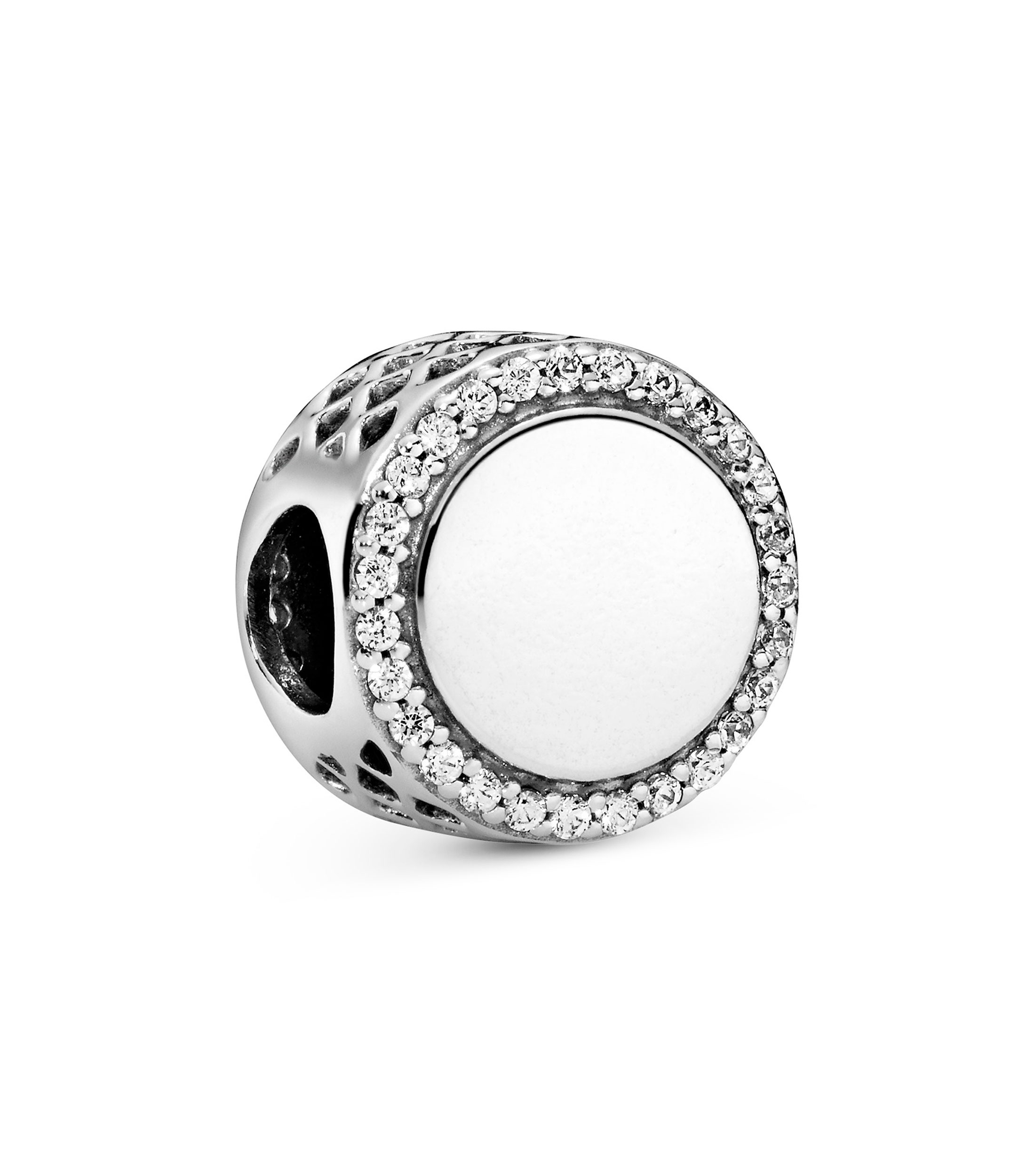 Charm redondo en plata .925 Pandora Timeless con zirconia cúbica Mujer