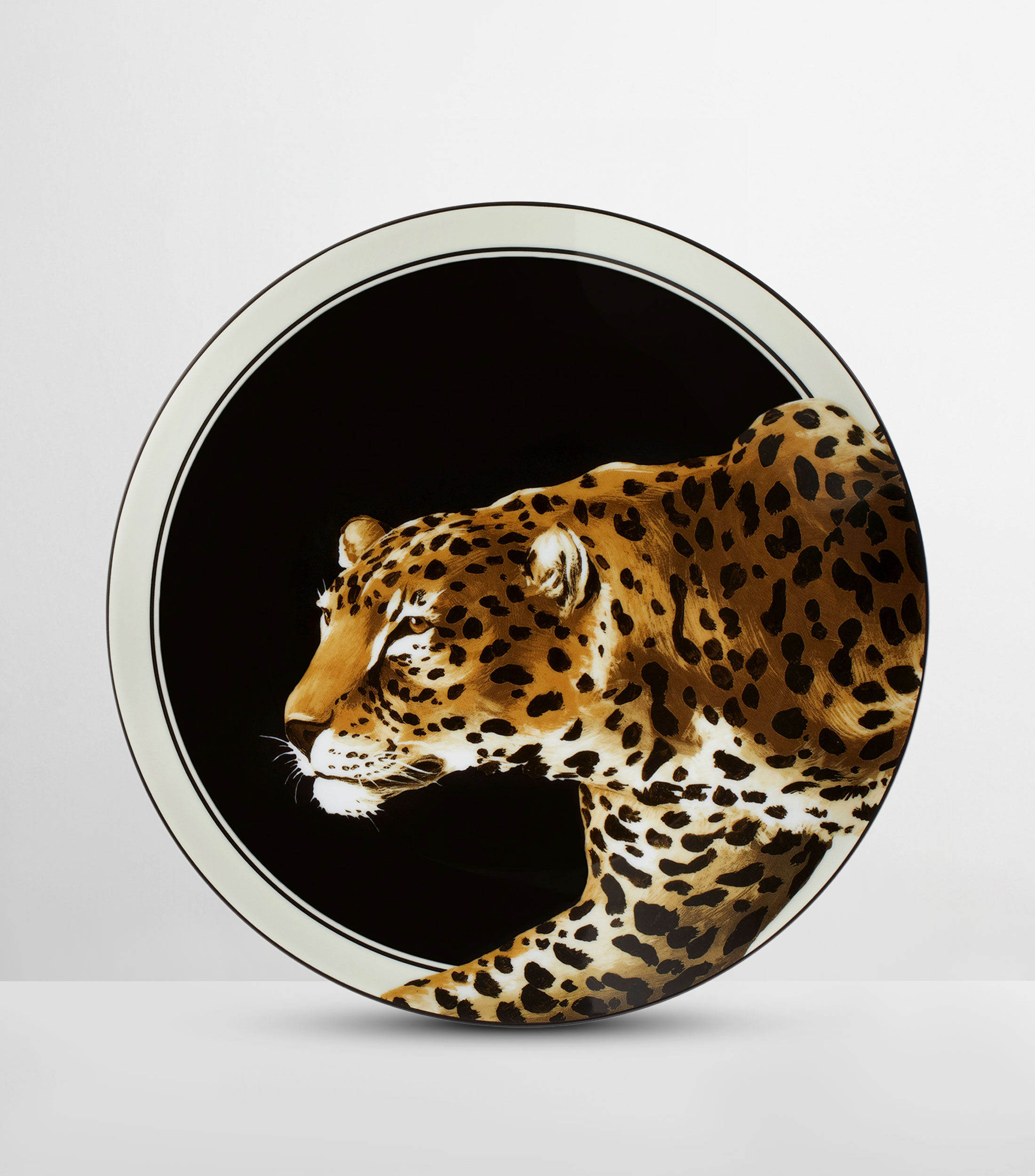 Set 2 platos llanos Leopardo pintado