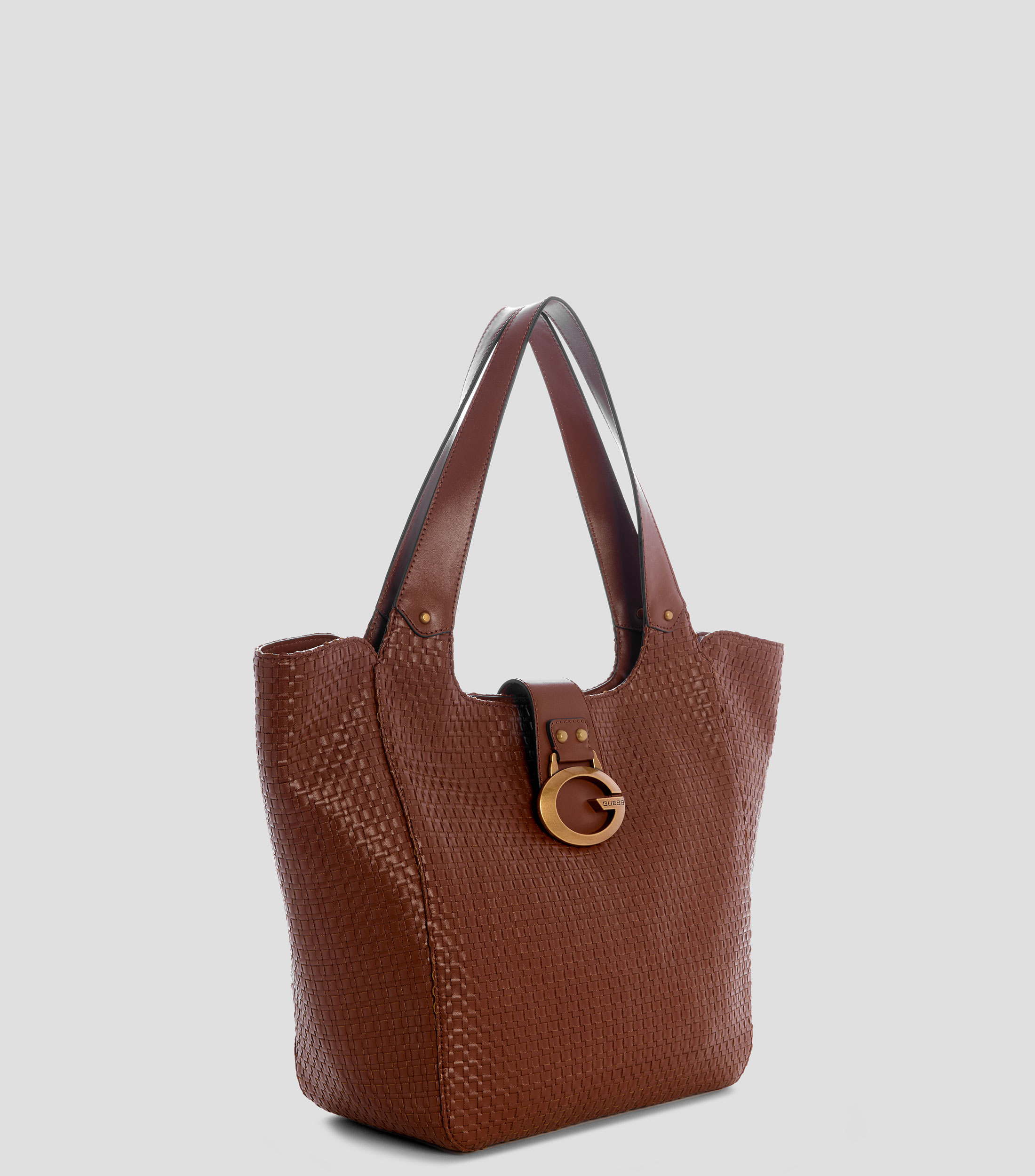 Bolsa tote café sólida Mujer
