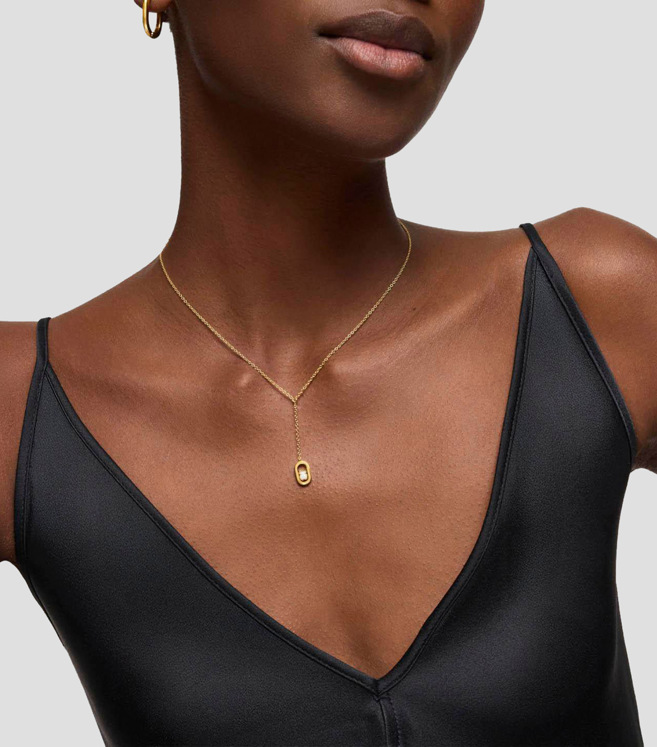 Collar en plata .925 con baño de oro amarillo 18 Kilates con nácar Camille Mujer