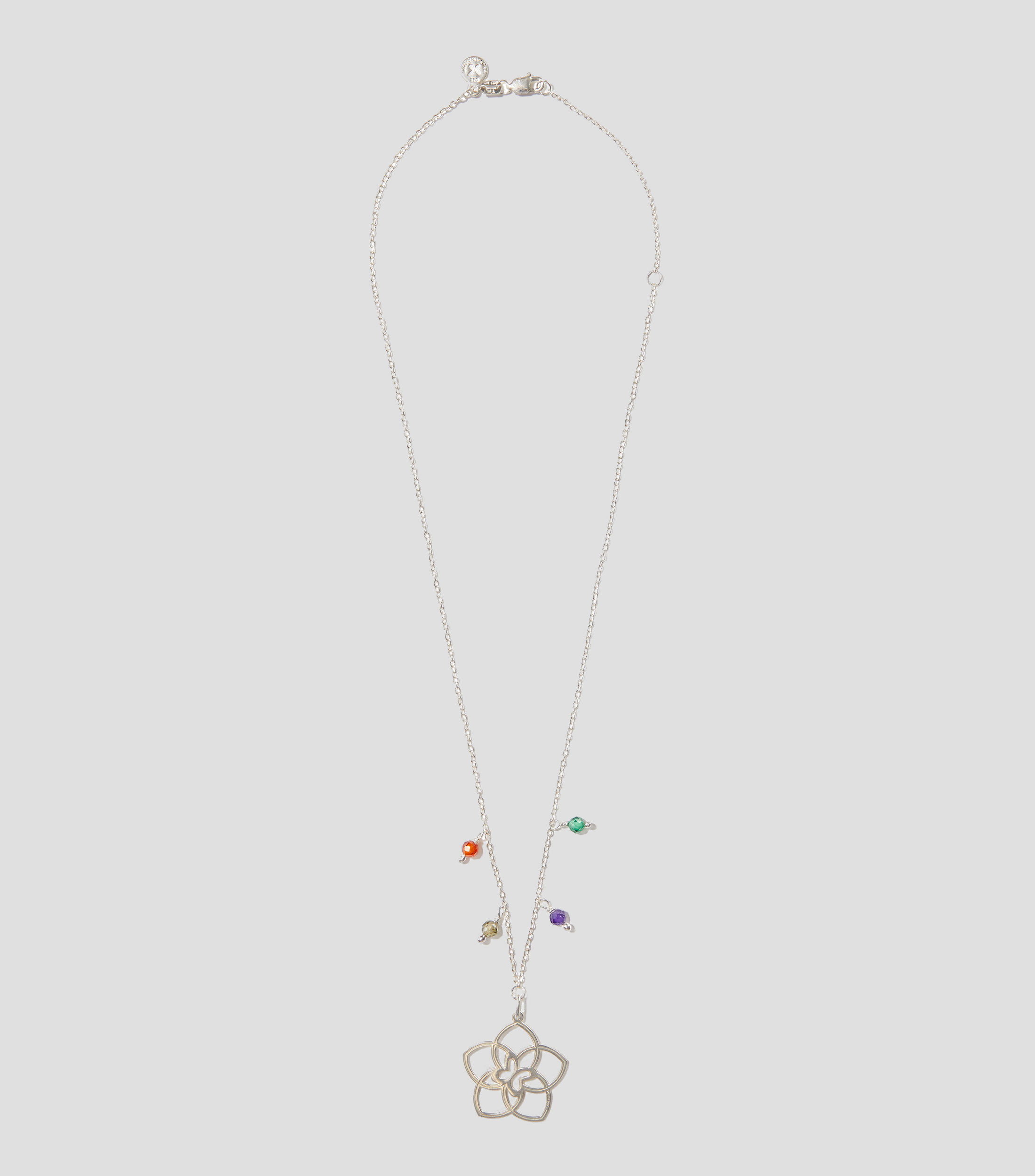 Dije Flor 5 Petalos en plata .925 Mujer