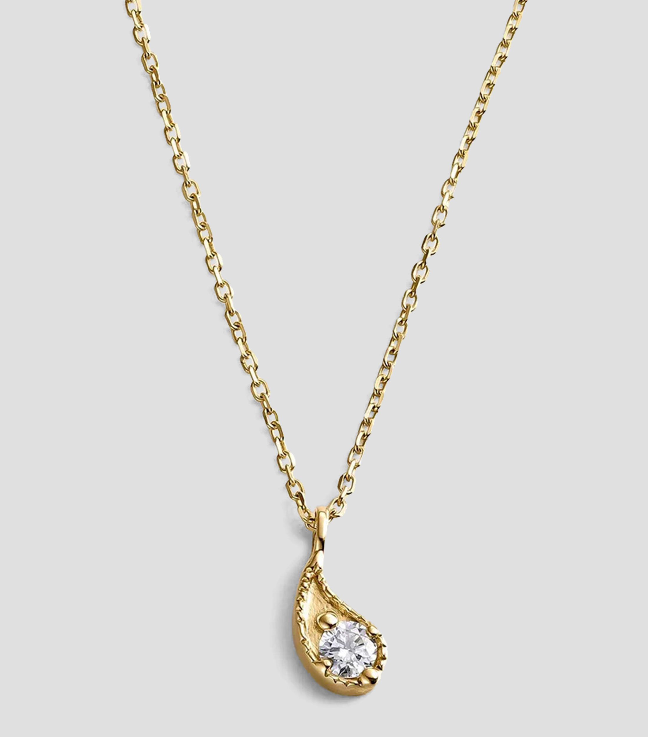 Collar en oro amarillo de 18 kilates con diamantes Asana Mujer