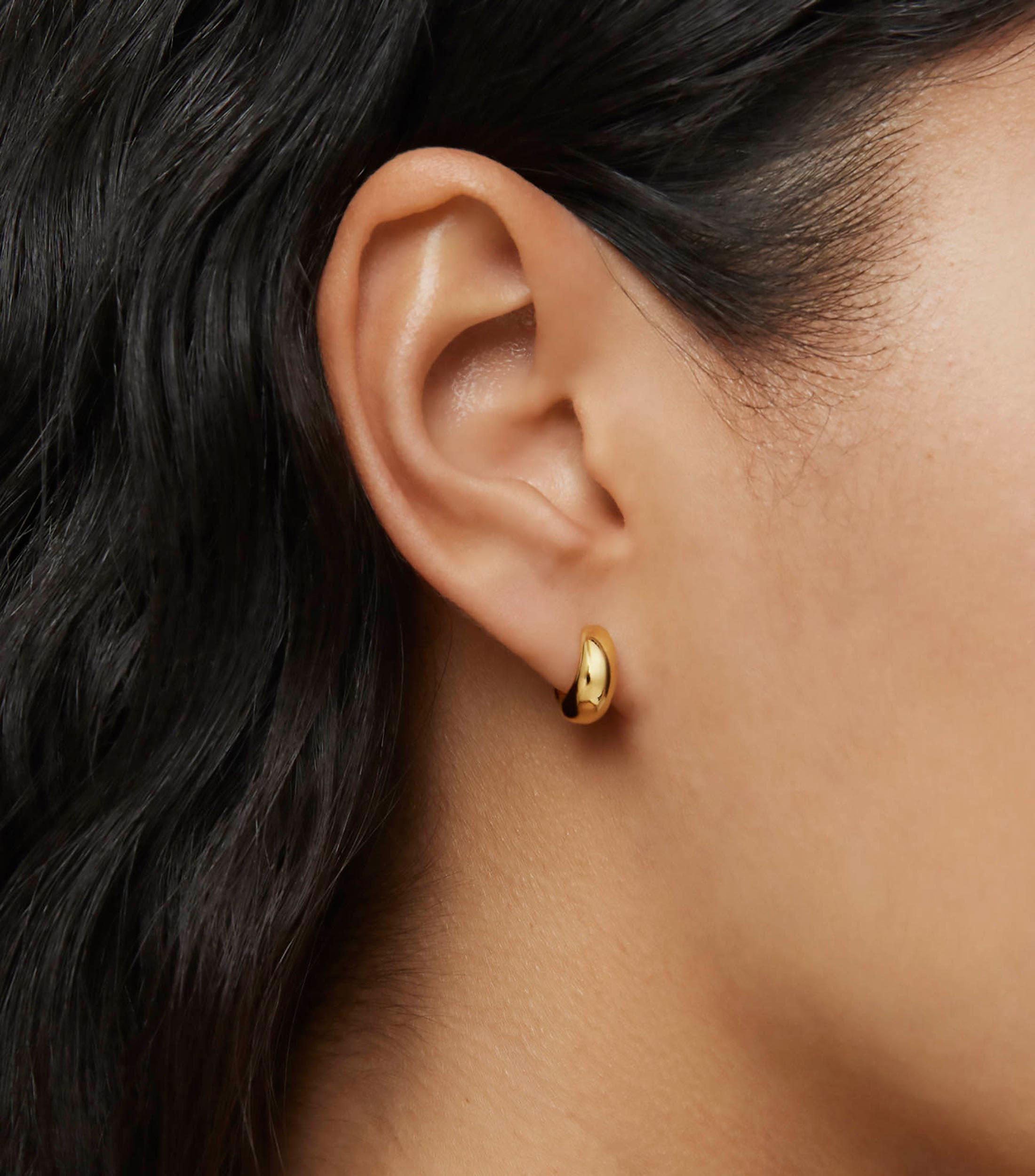 Aretes de Aro Corto Mujer