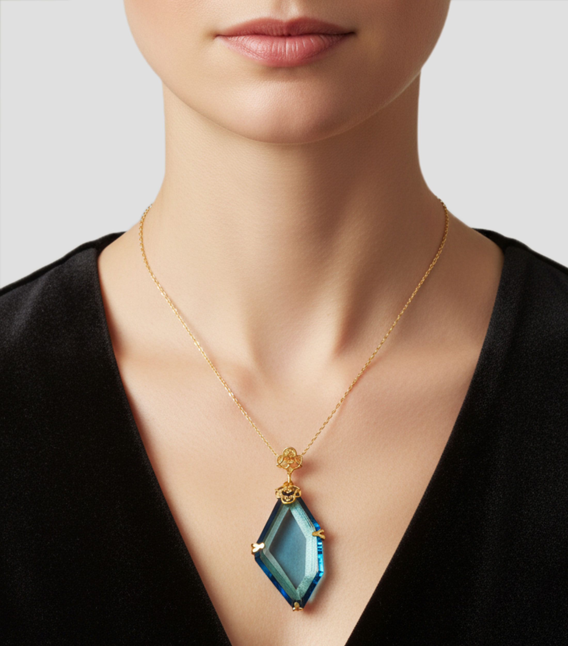 Dije en plata Diosa Persefone con cristal Mujer